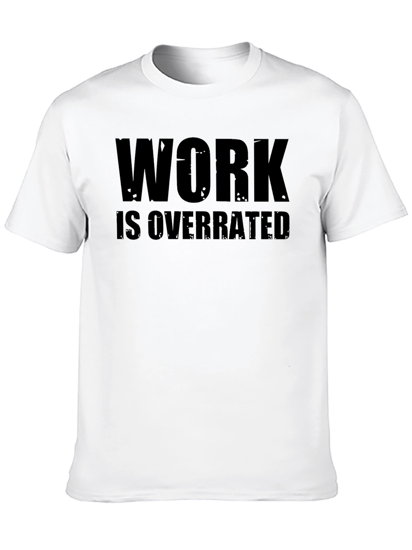 Work Is Overrated Black Tee
