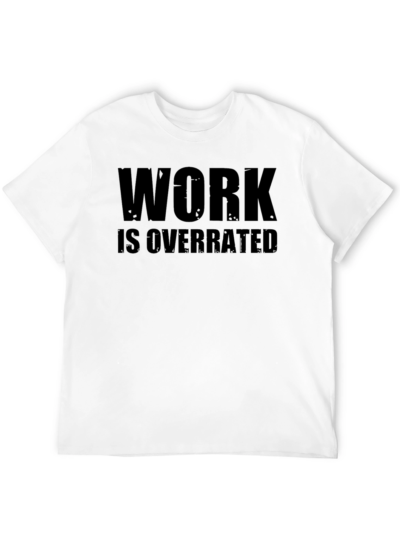 Work Is Overrated Black Tee