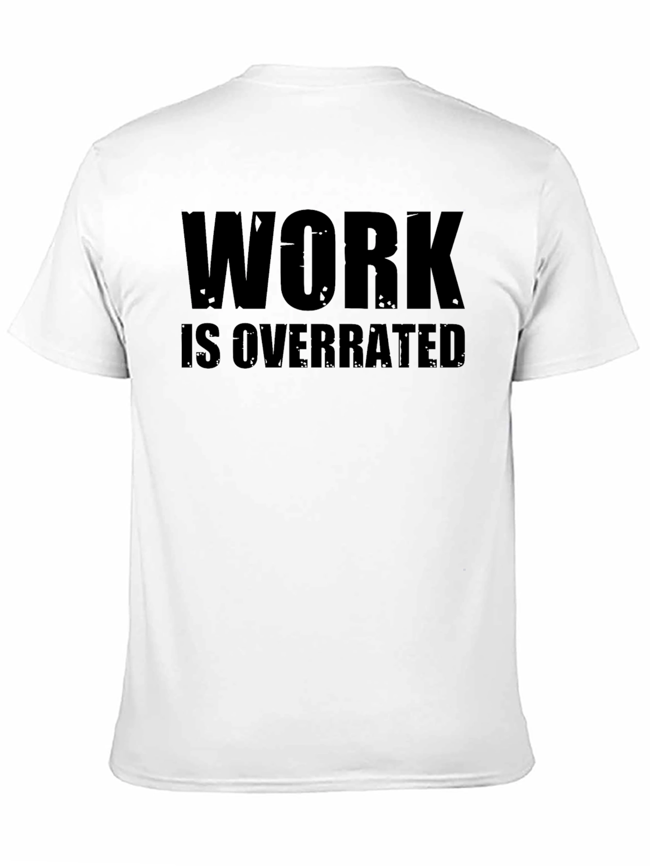 Work Is Overrated Black Tee