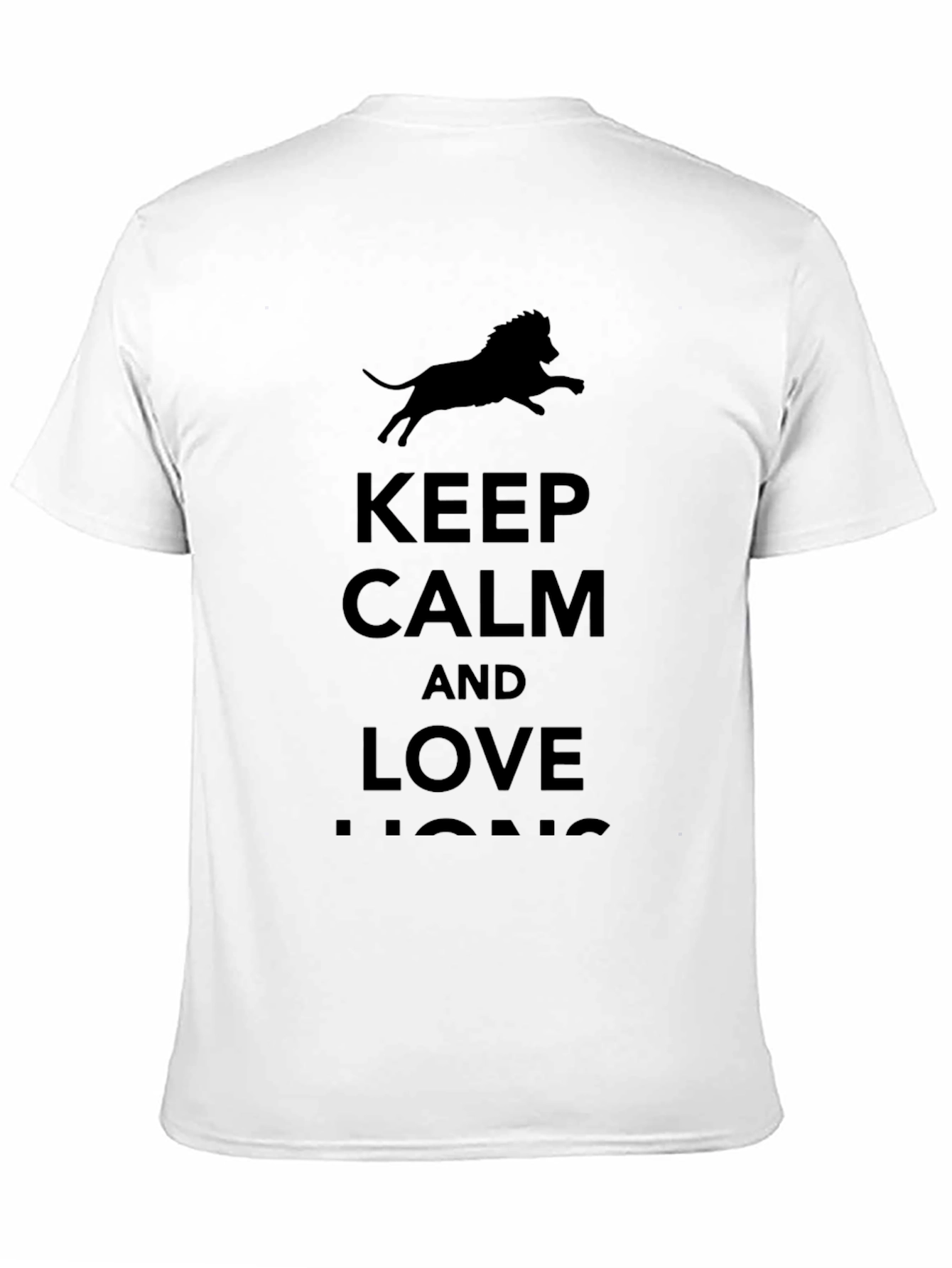 Keep Calm Love Lions Black T-Shirt