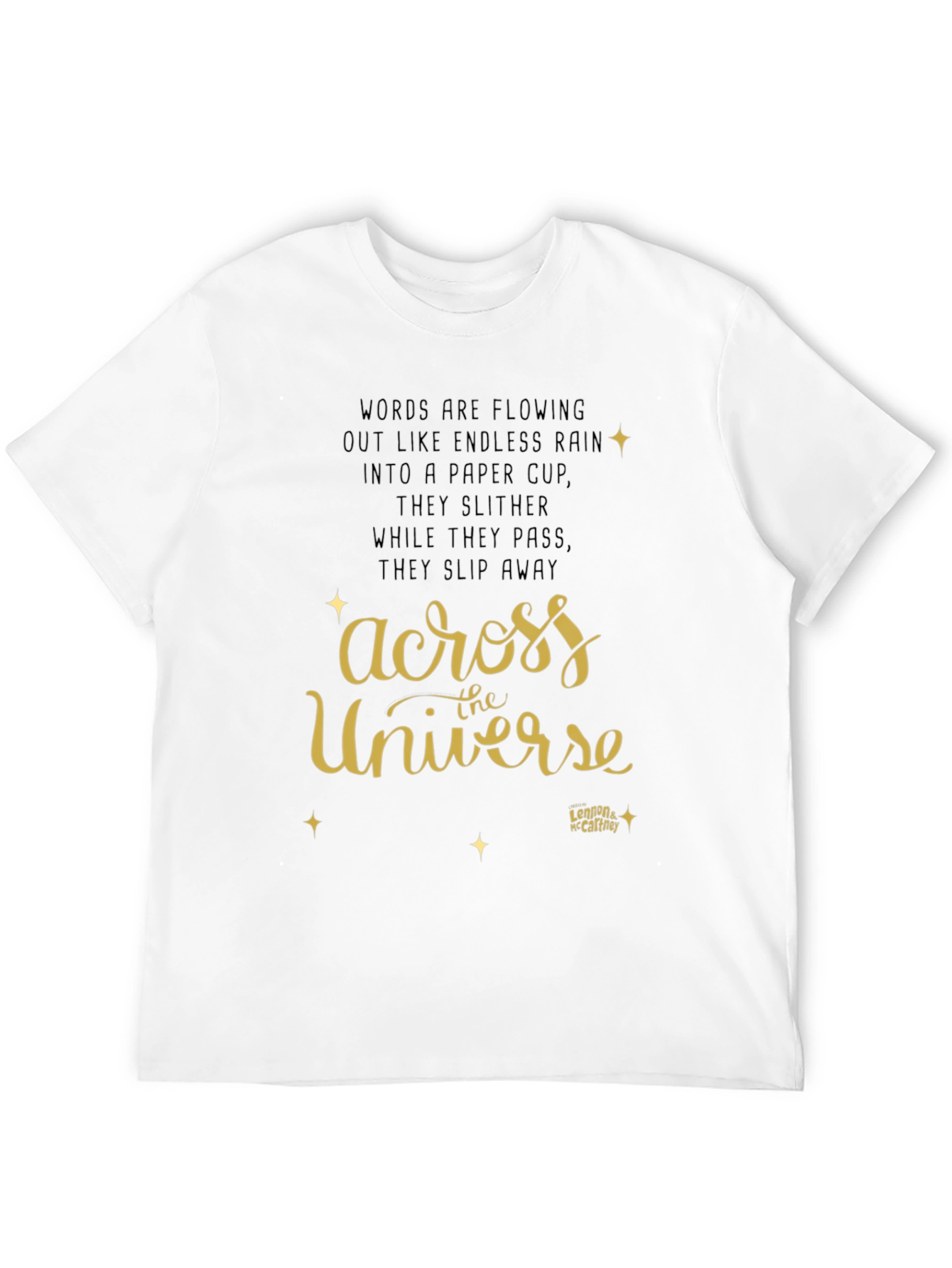 Across the Universe T-Shirt - Lennon McCartney Lyrics