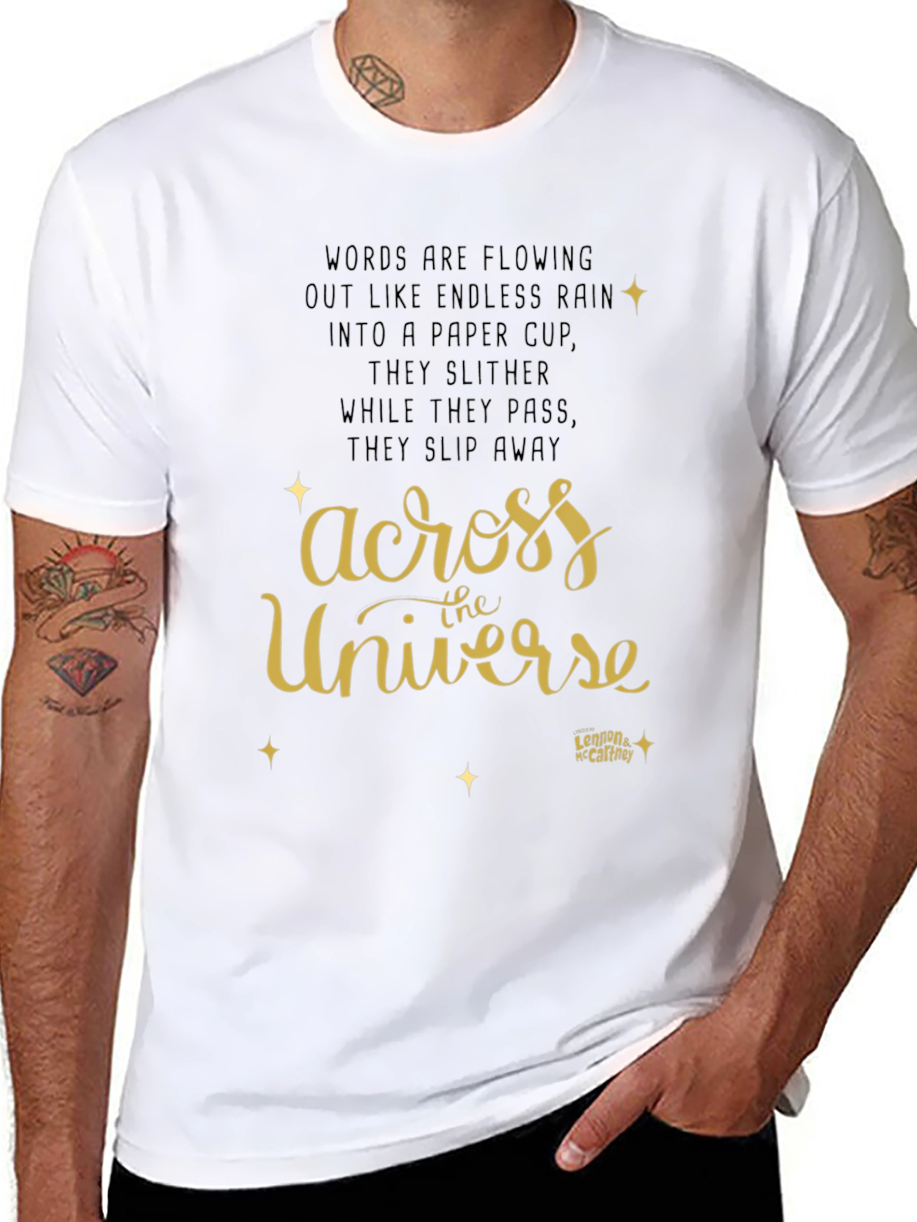 Across the Universe T-Shirt - Lennon McCartney Lyrics