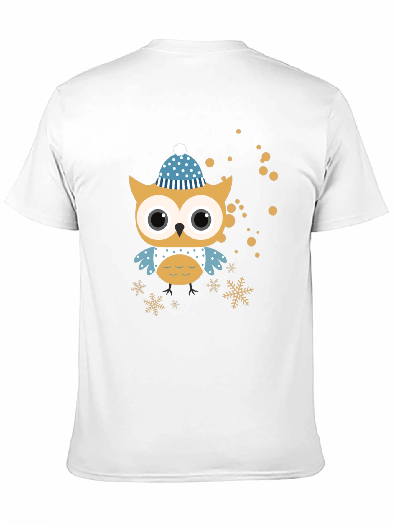 Festive Owl Graphic Tee - Winter Holiday Style