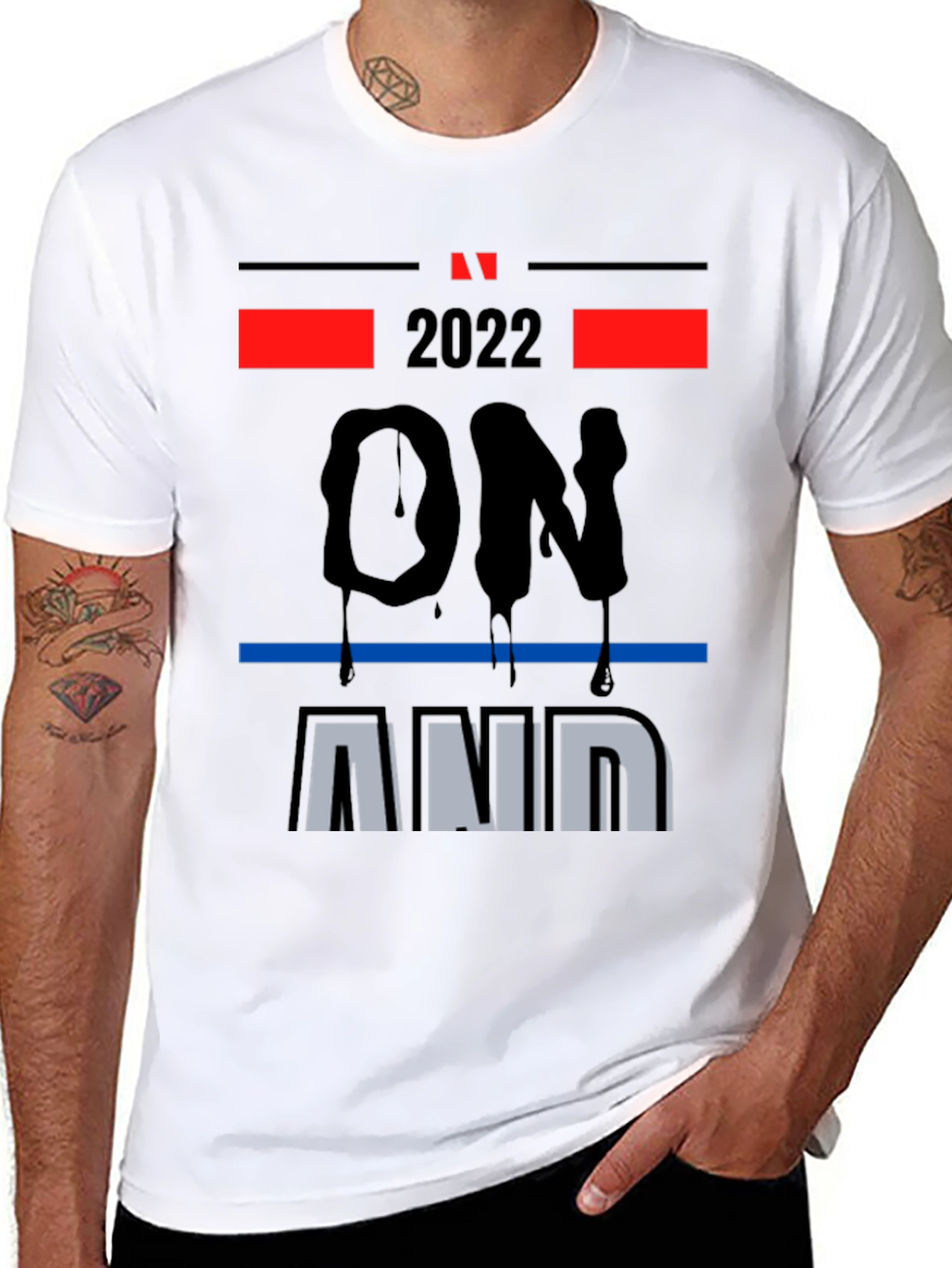 2022 On and On Graphic Print T-Shirt