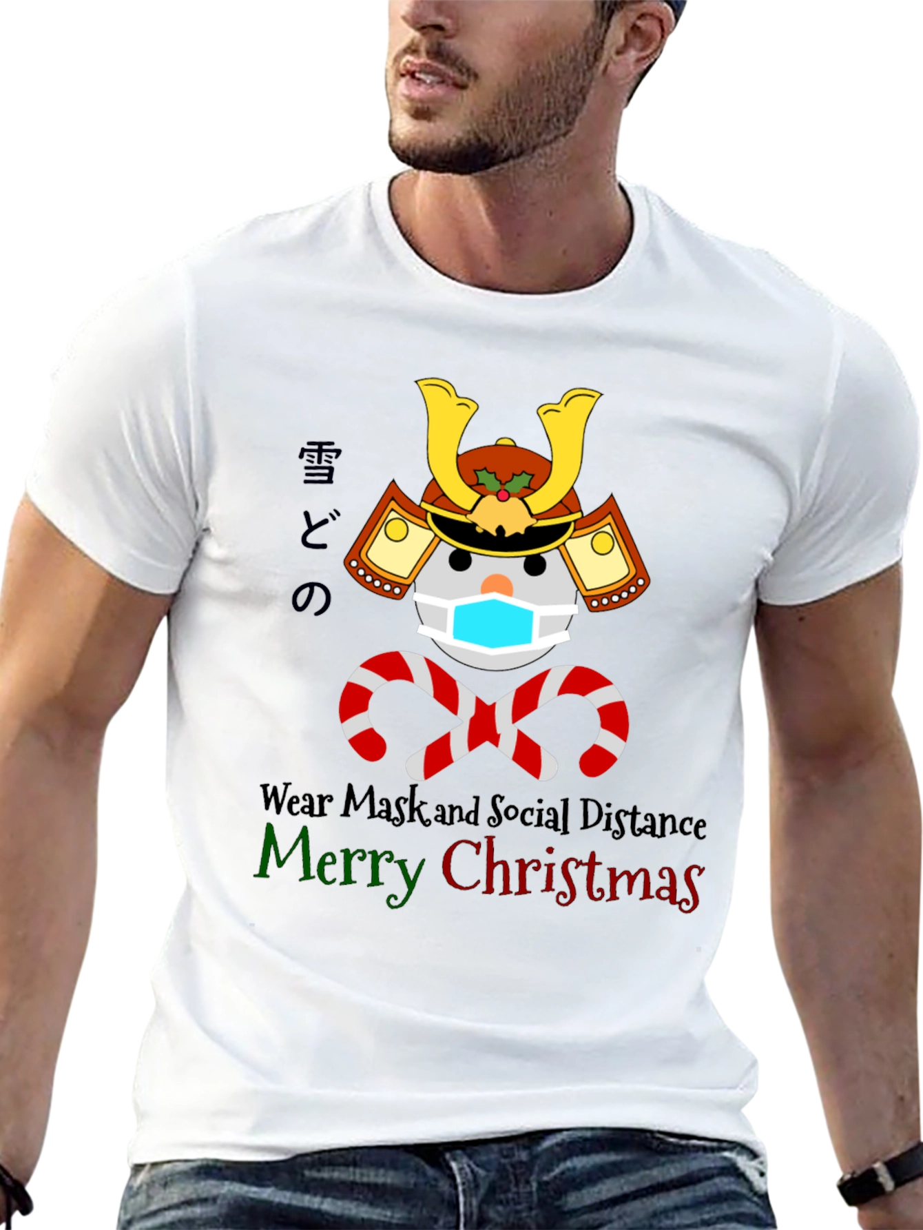 Festive Samurai Snowman T-Shirt