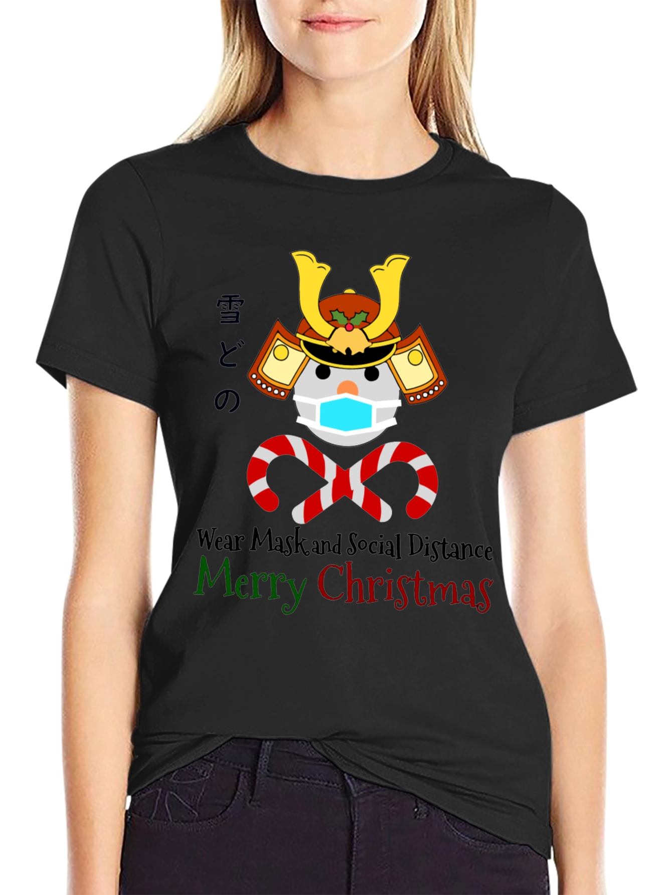 Festive Samurai Snowman T-Shirt