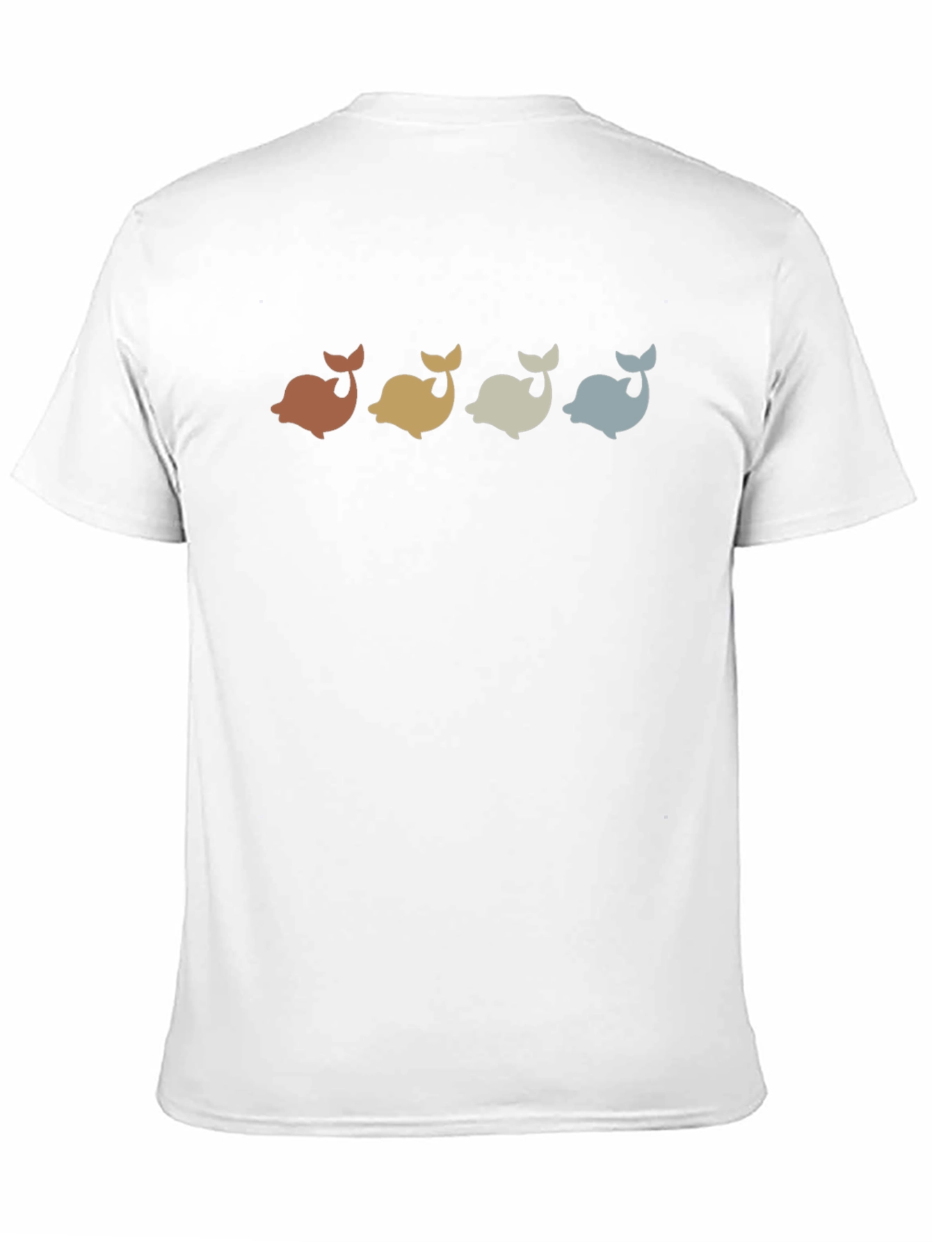 Retro Whale Graphic Tee - Black Casual T-Shirt