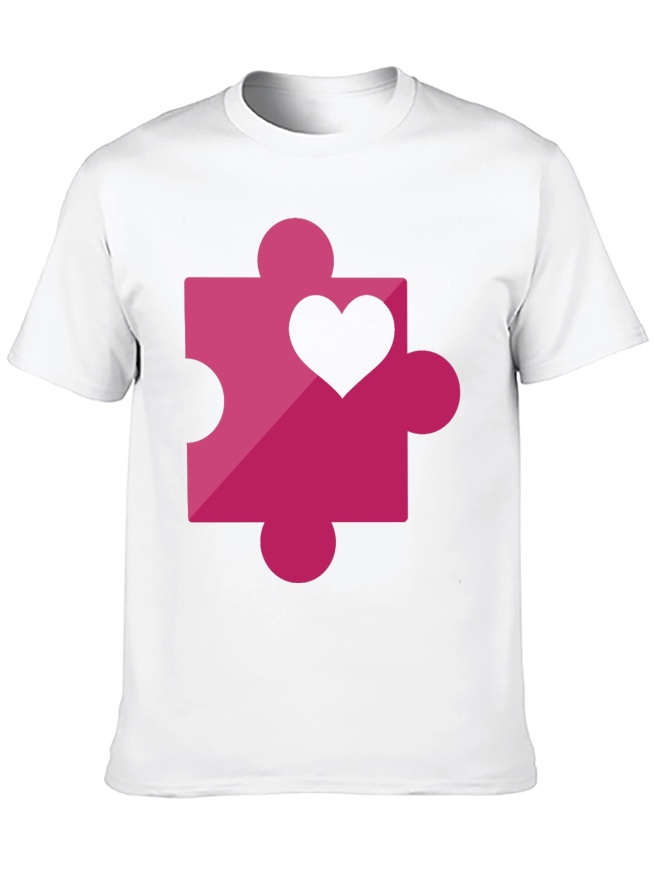 Love Puzzle Piece Graphic Tee - Black