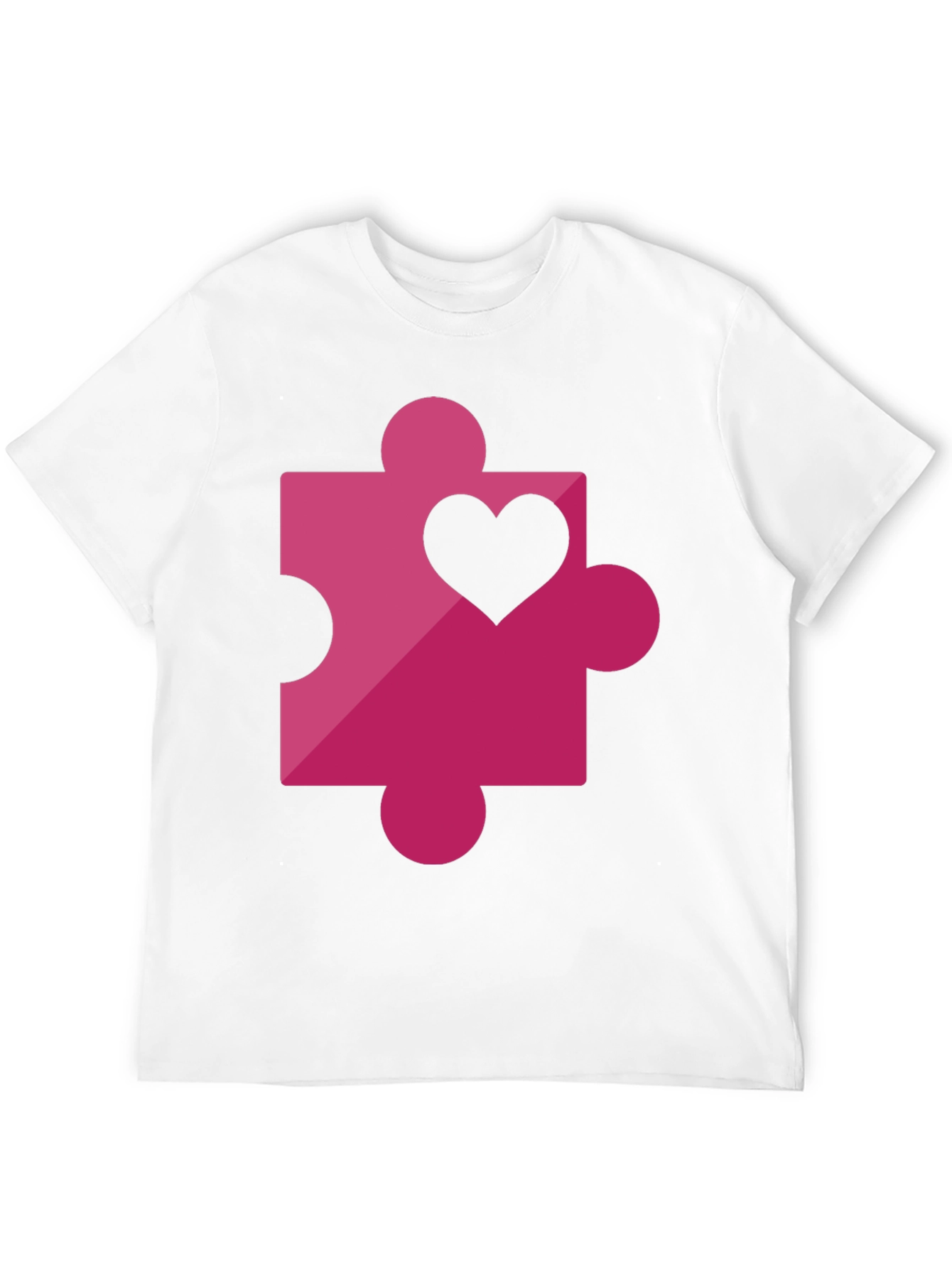 Love Puzzle Piece Graphic Tee - Black