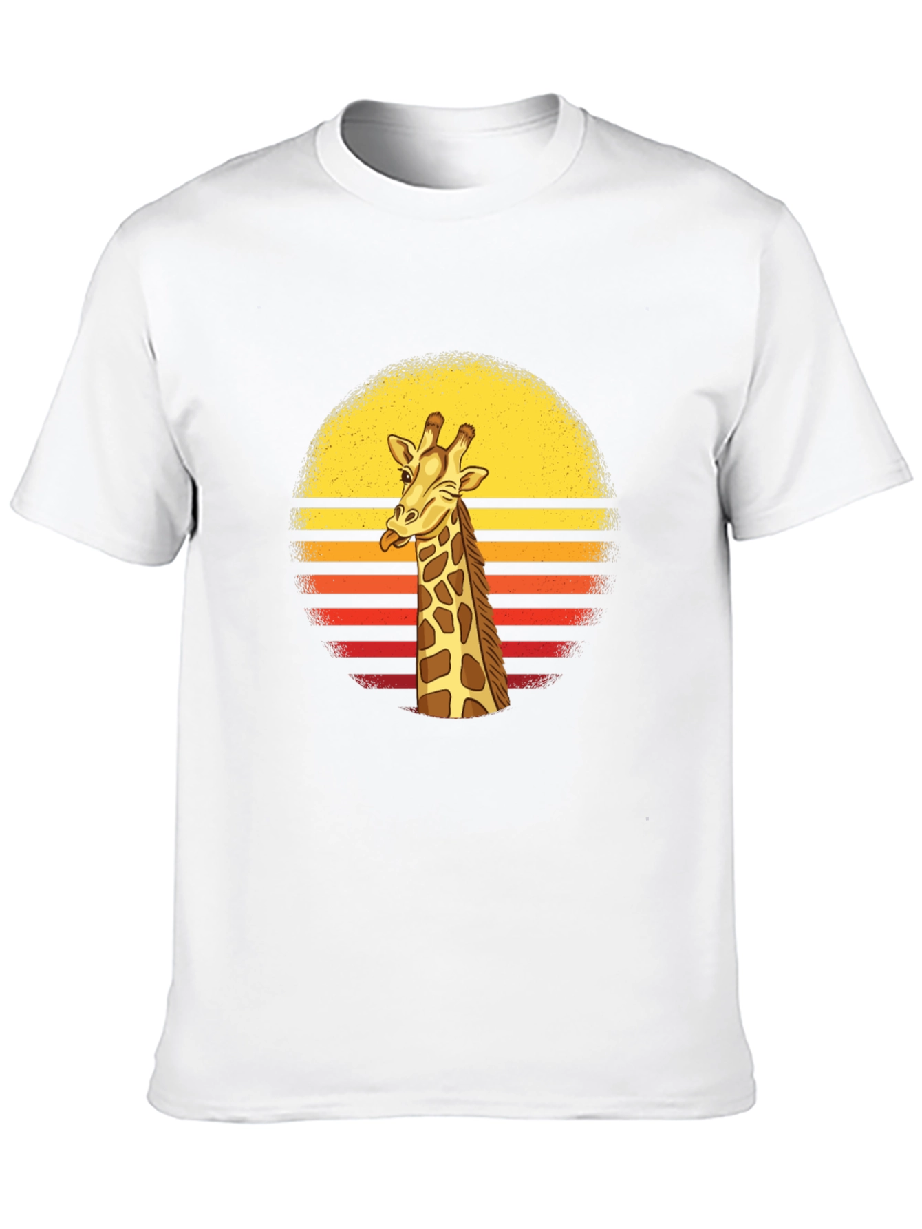 Giraffe Sunset Graphic T-Shirt