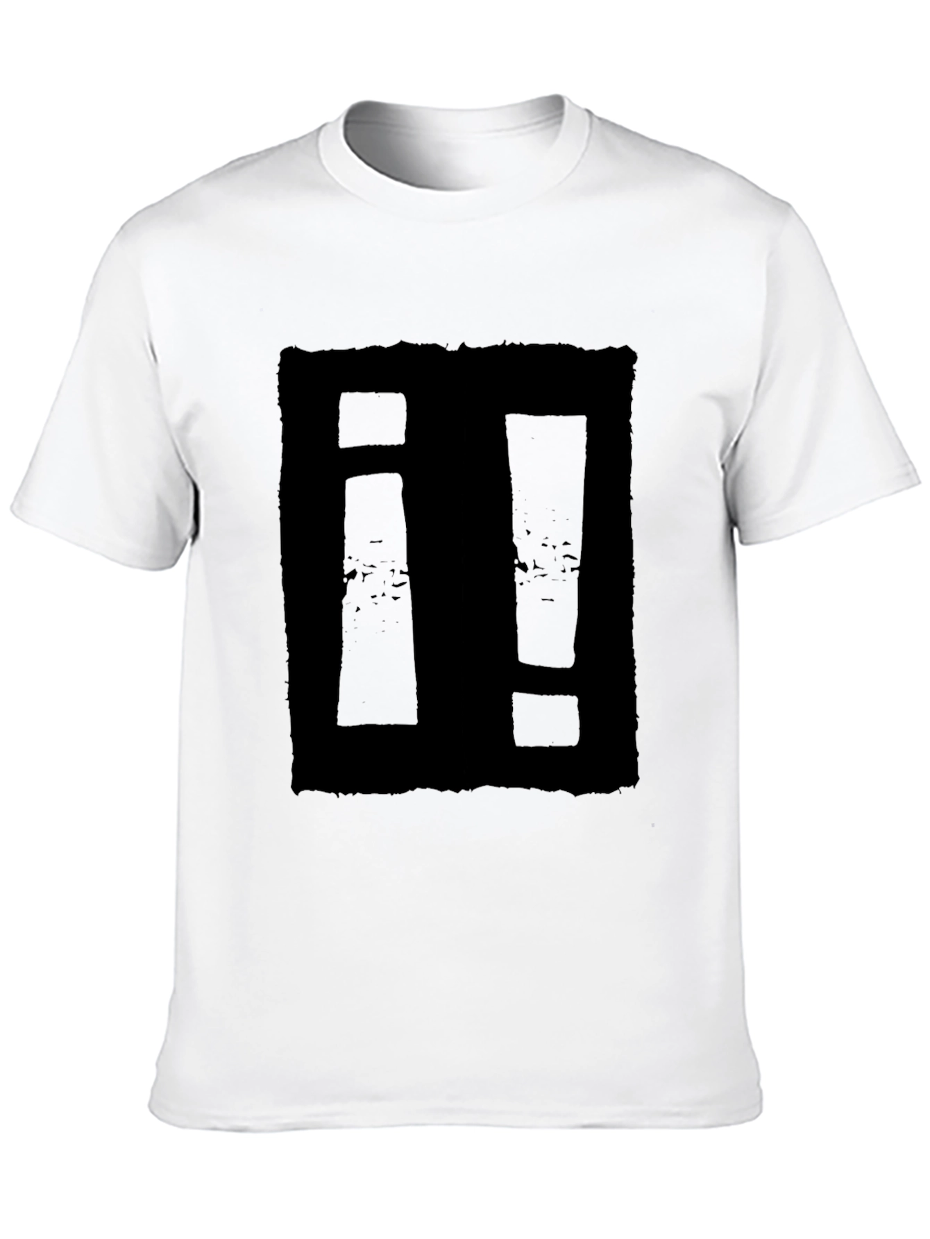 Mens Black Graphic T-Shirt - Square Symbol