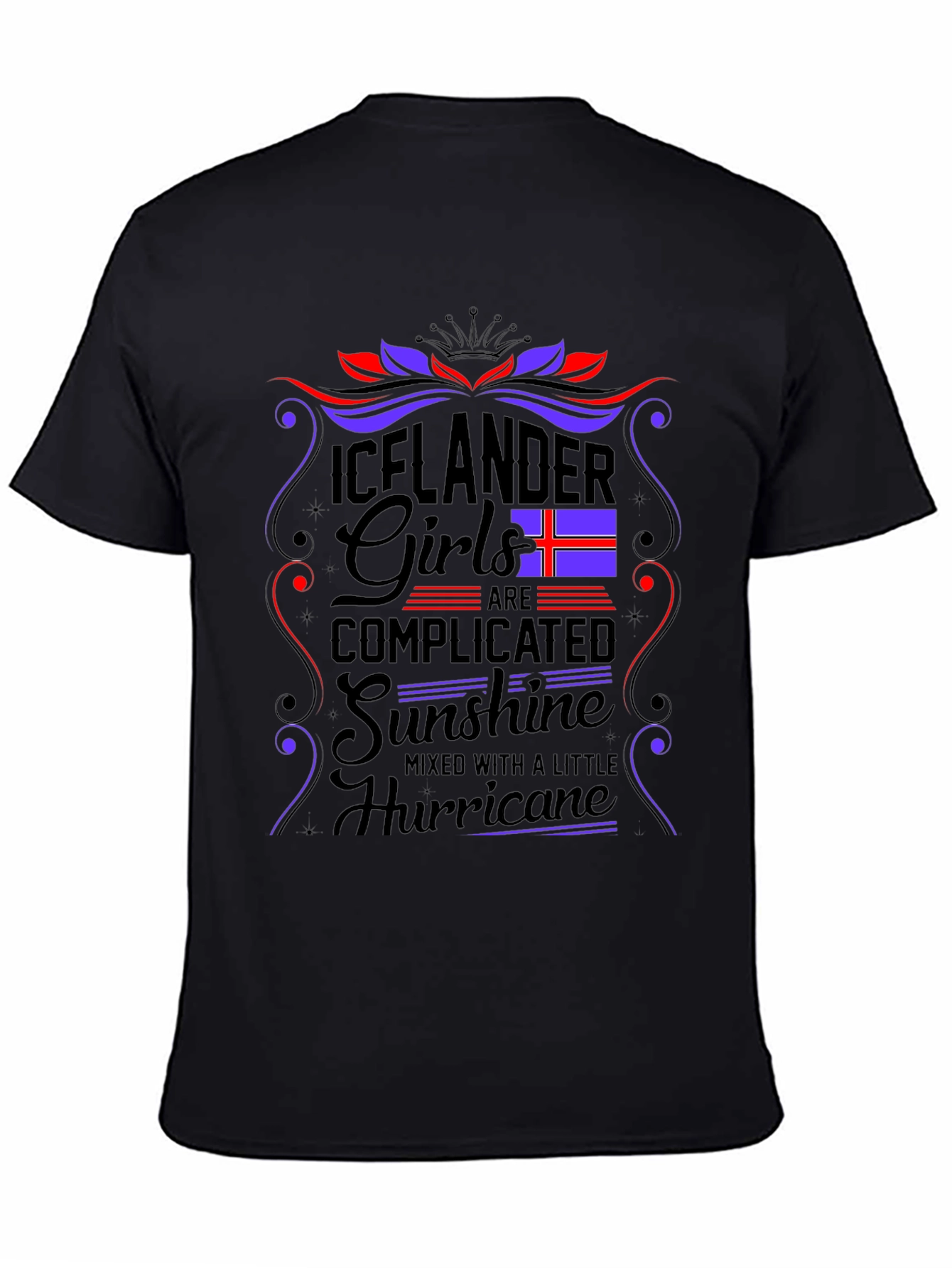 Icelandic Girls Tee - Complicated Sunshine Hurricane Design