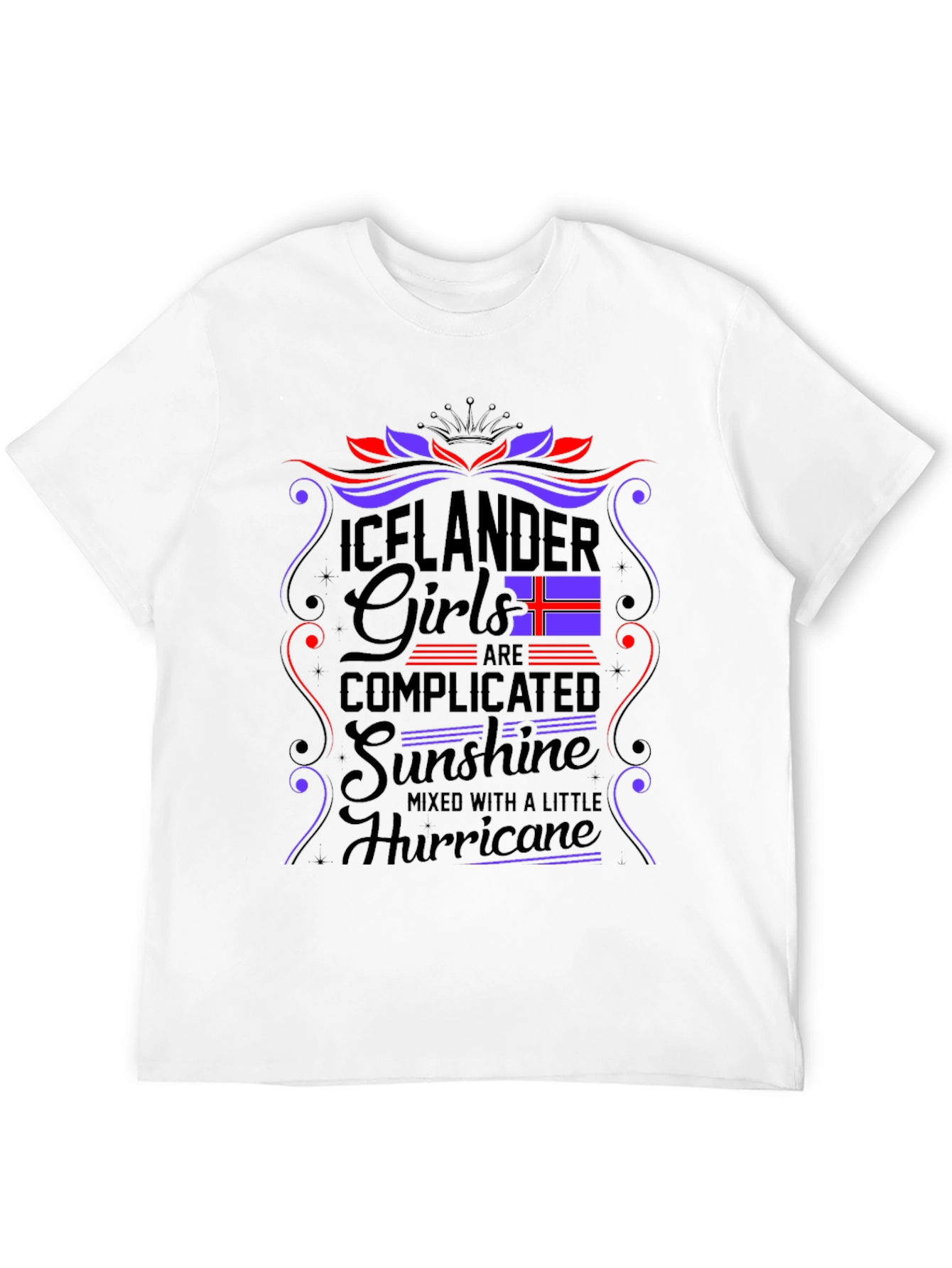 Icelandic Girls Tee - Complicated Sunshine Hurricane Design