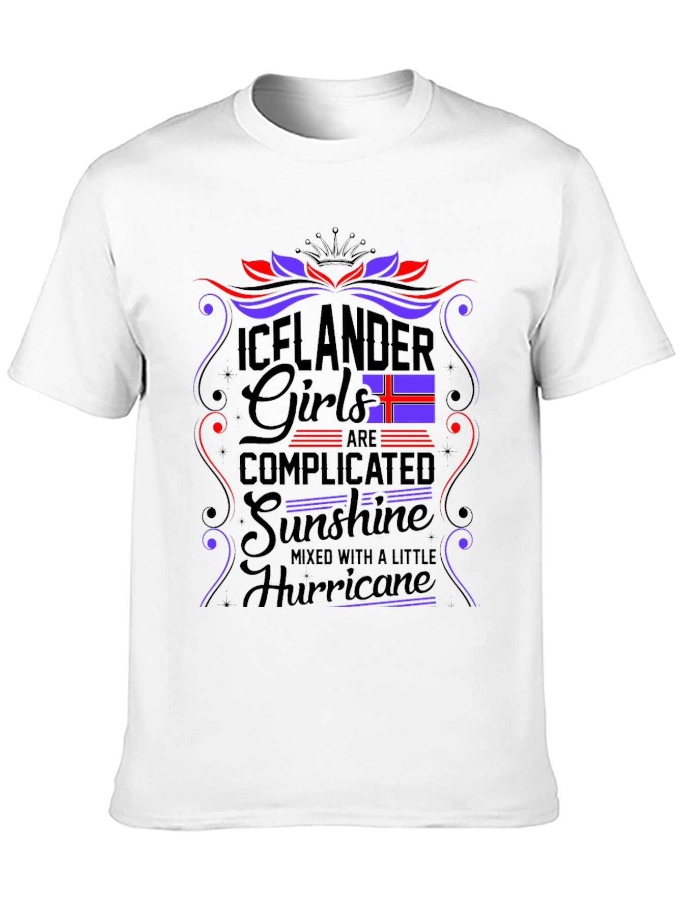 Icelandic Girls Tee - Complicated Sunshine Hurricane Design