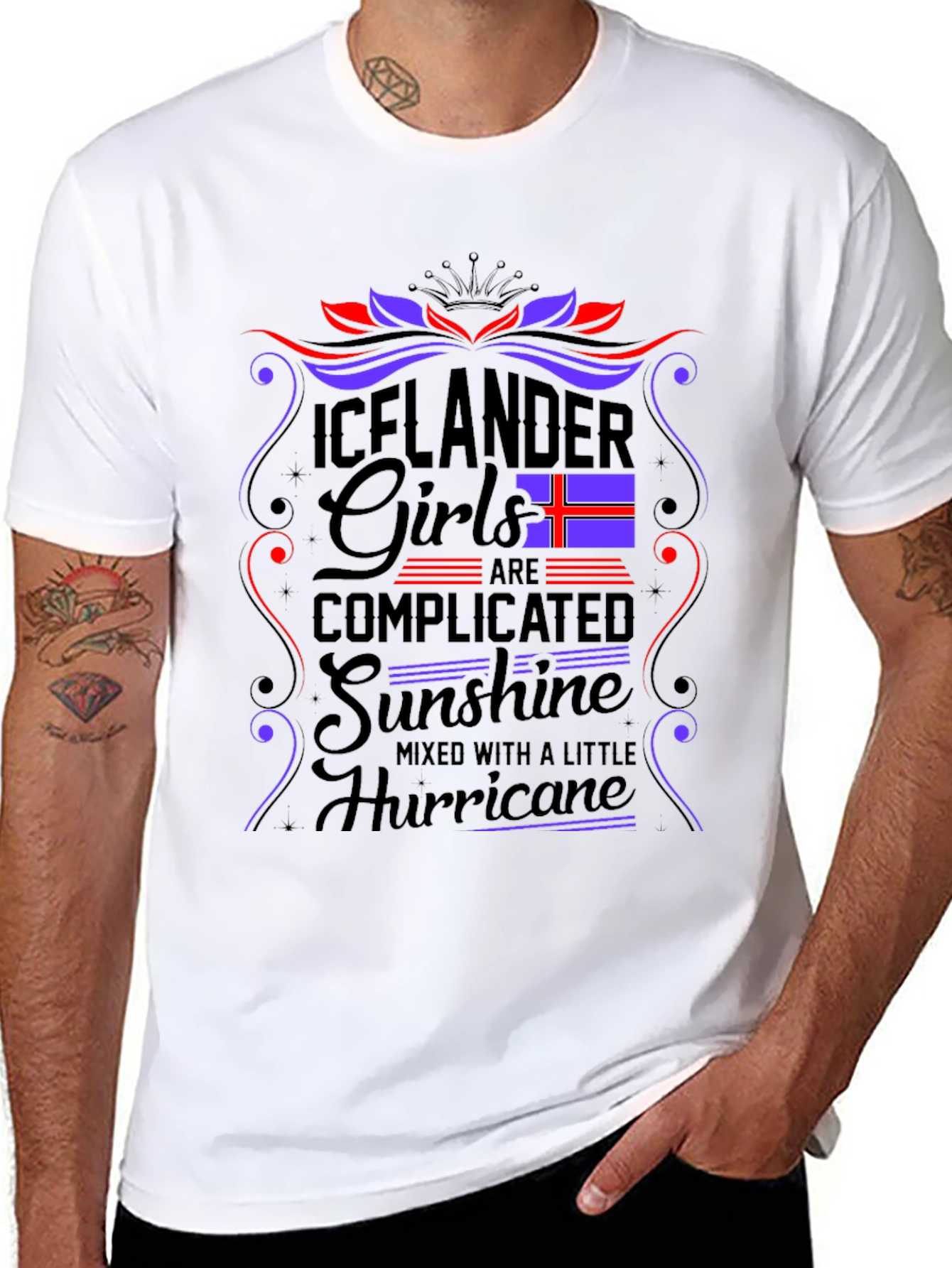 Icelandic Girls Tee - Complicated Sunshine Hurricane Design