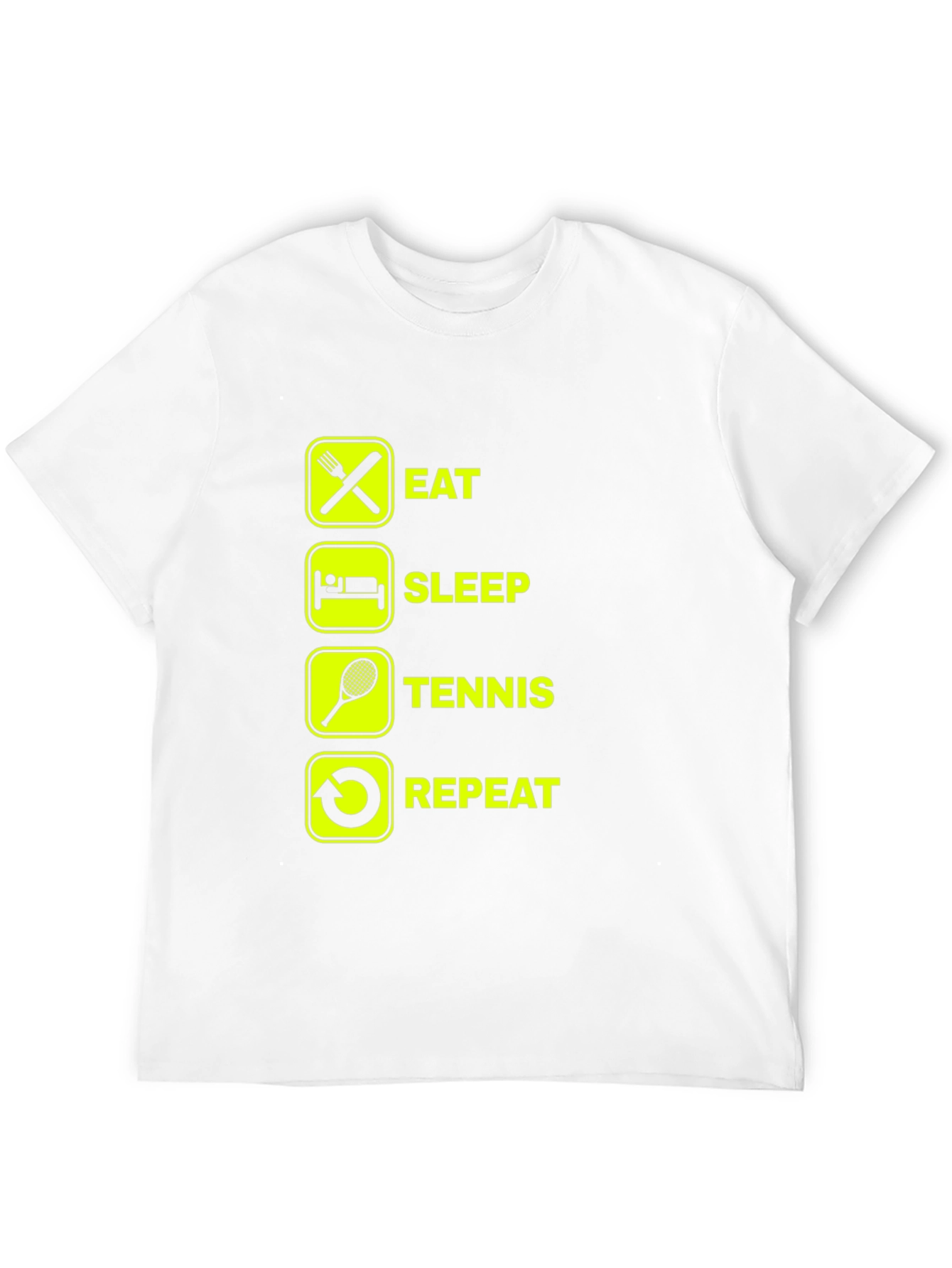 Eat Sleep Tennis Repeat Black T-Shirt