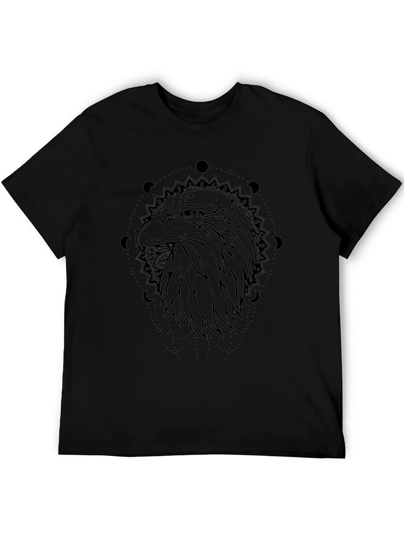 Eagle Mandala Graphic Print Mens T-Shirt