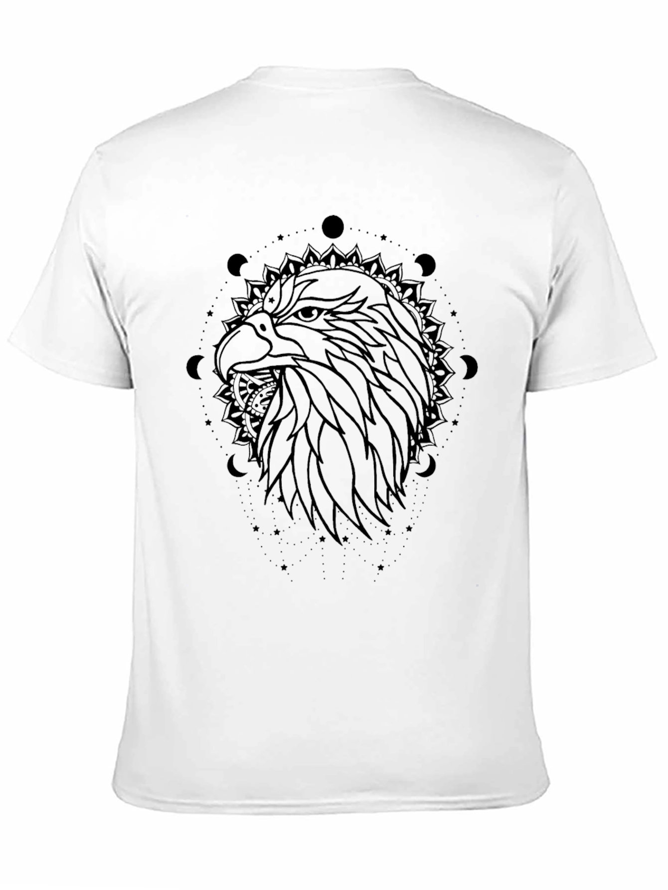 Eagle Mandala Graphic Print Mens T-Shirt