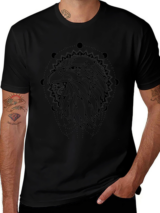 Eagle Mandala Graphic Print Mens T-Shirt