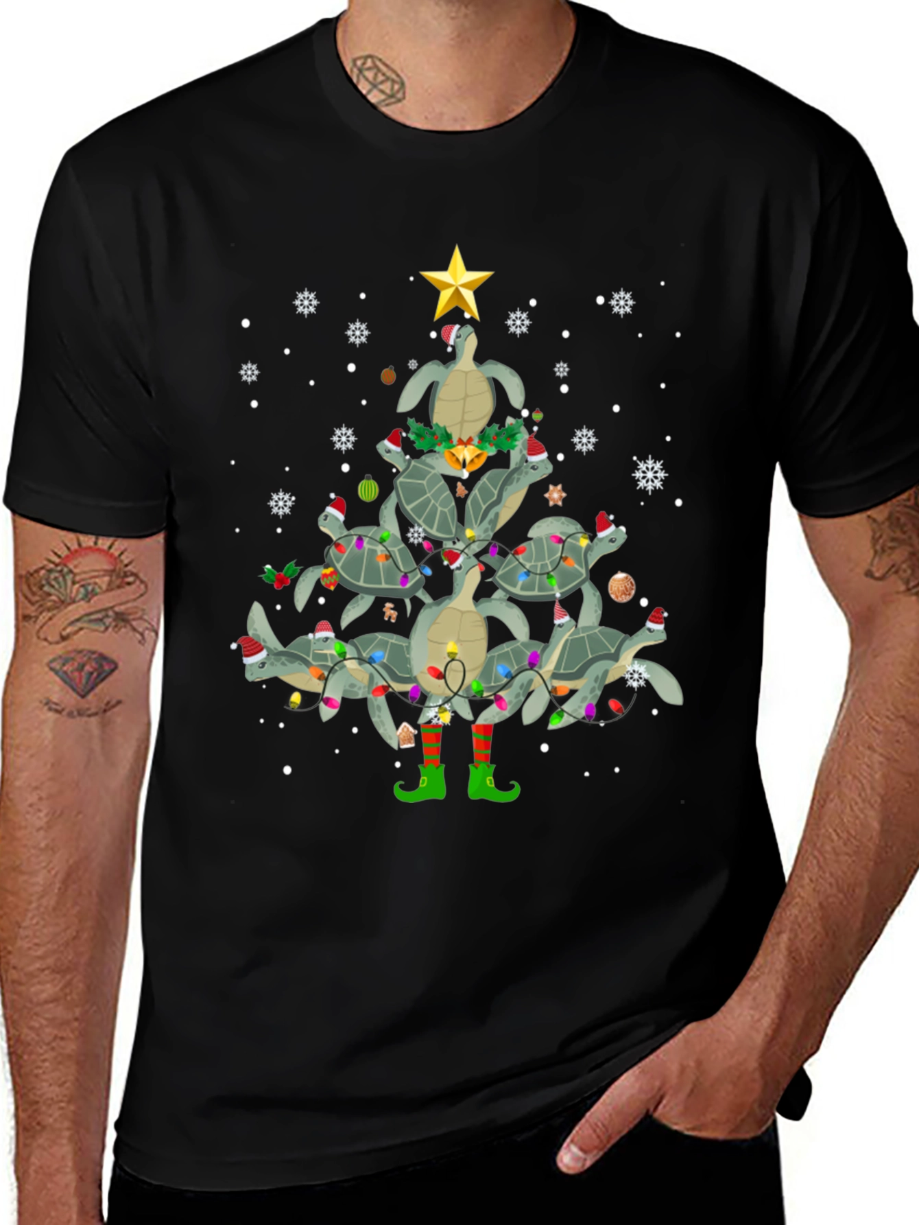Turtle Christmas Tree T-Shirt