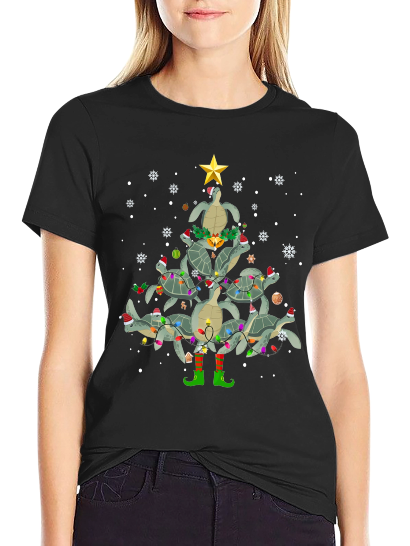 Turtle Christmas Tree T-Shirt