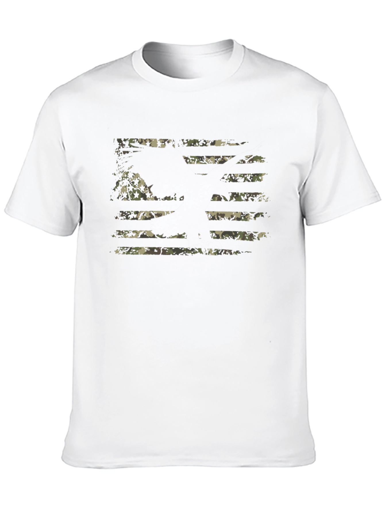 Camouflage American Flag Graphic Tee - Patriotic Style