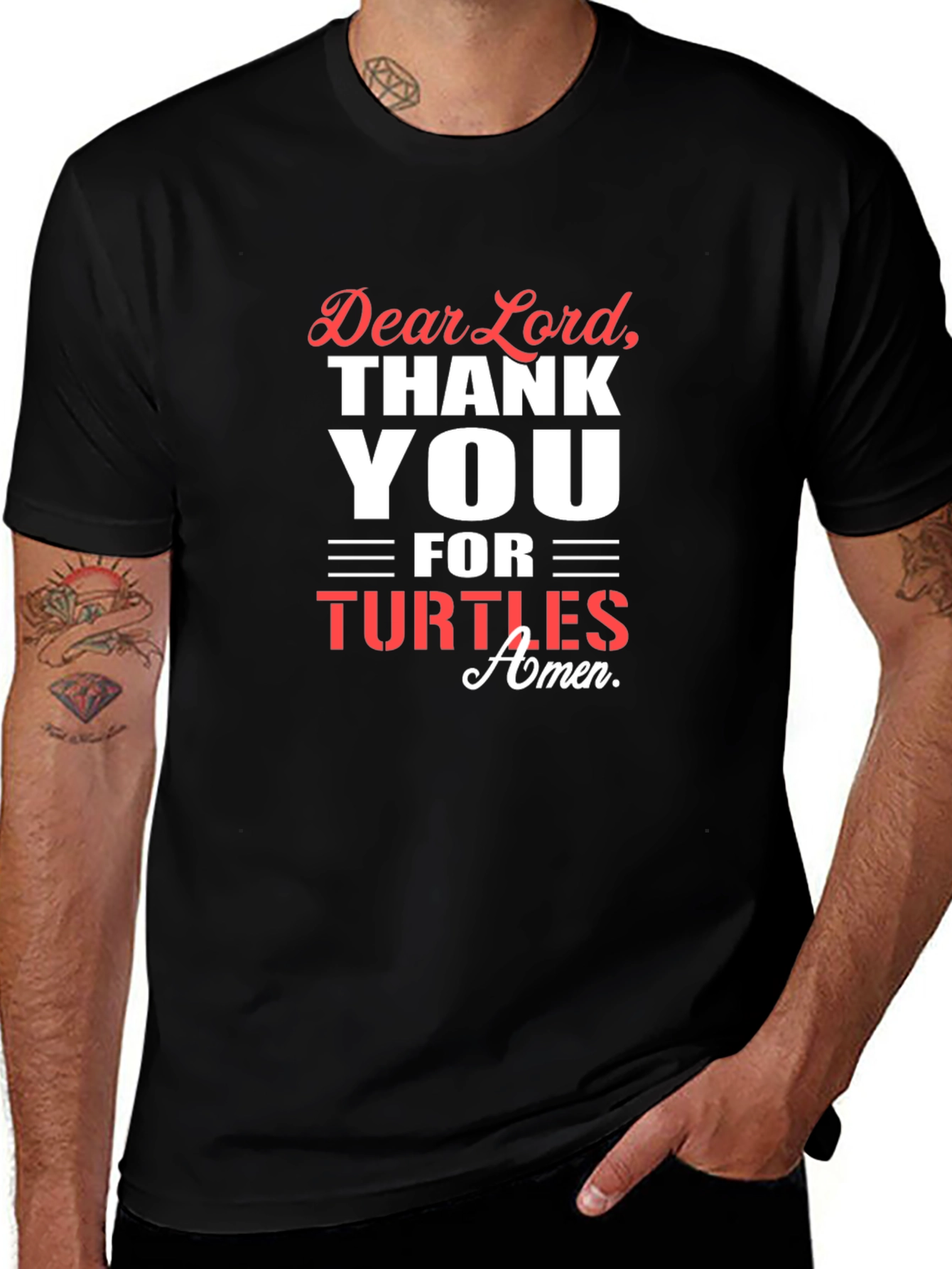 Dear Lord Thank You Turtles Graphic T-Shirt