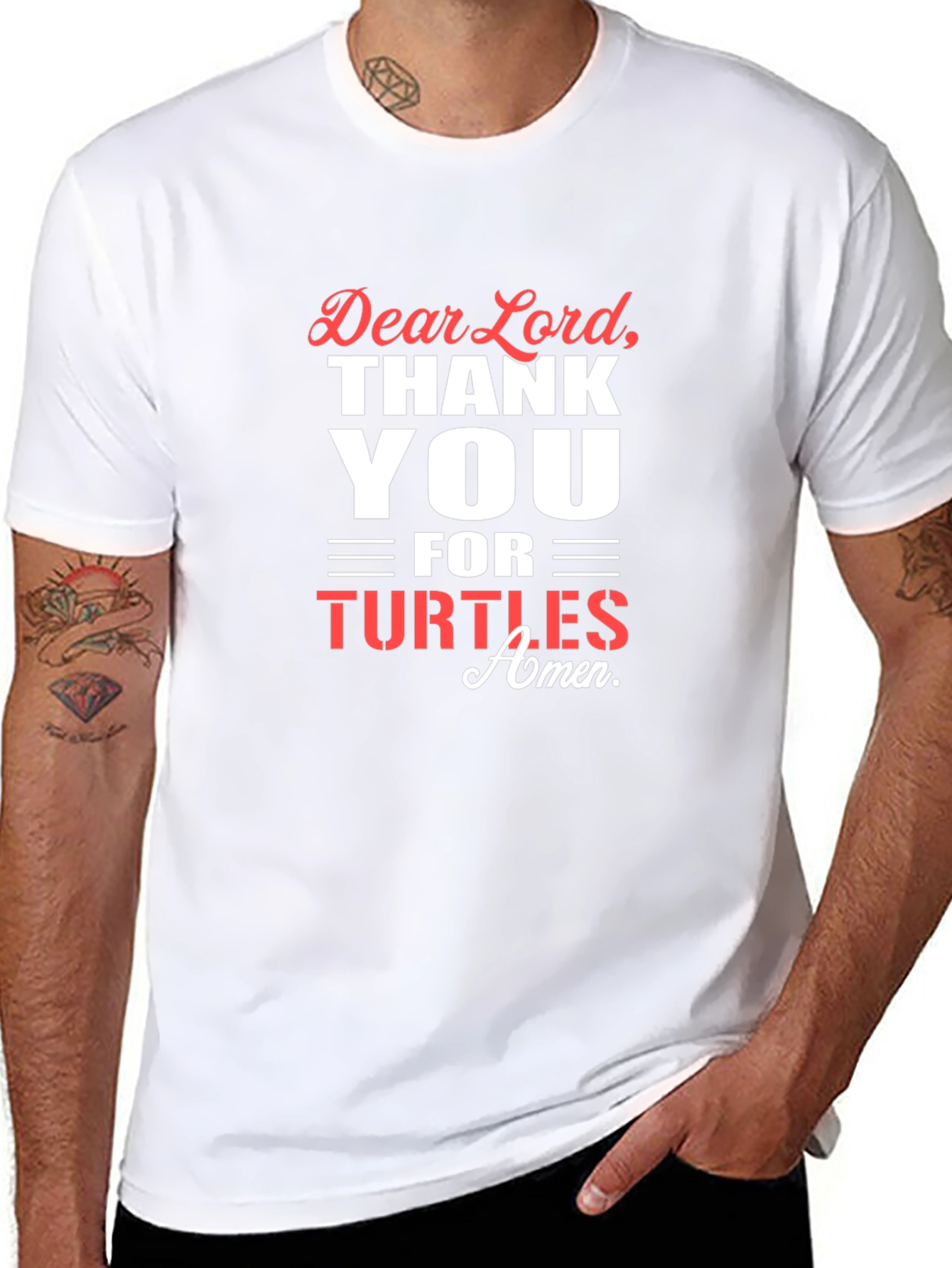 Dear Lord Thank You Turtles Graphic T-Shirt