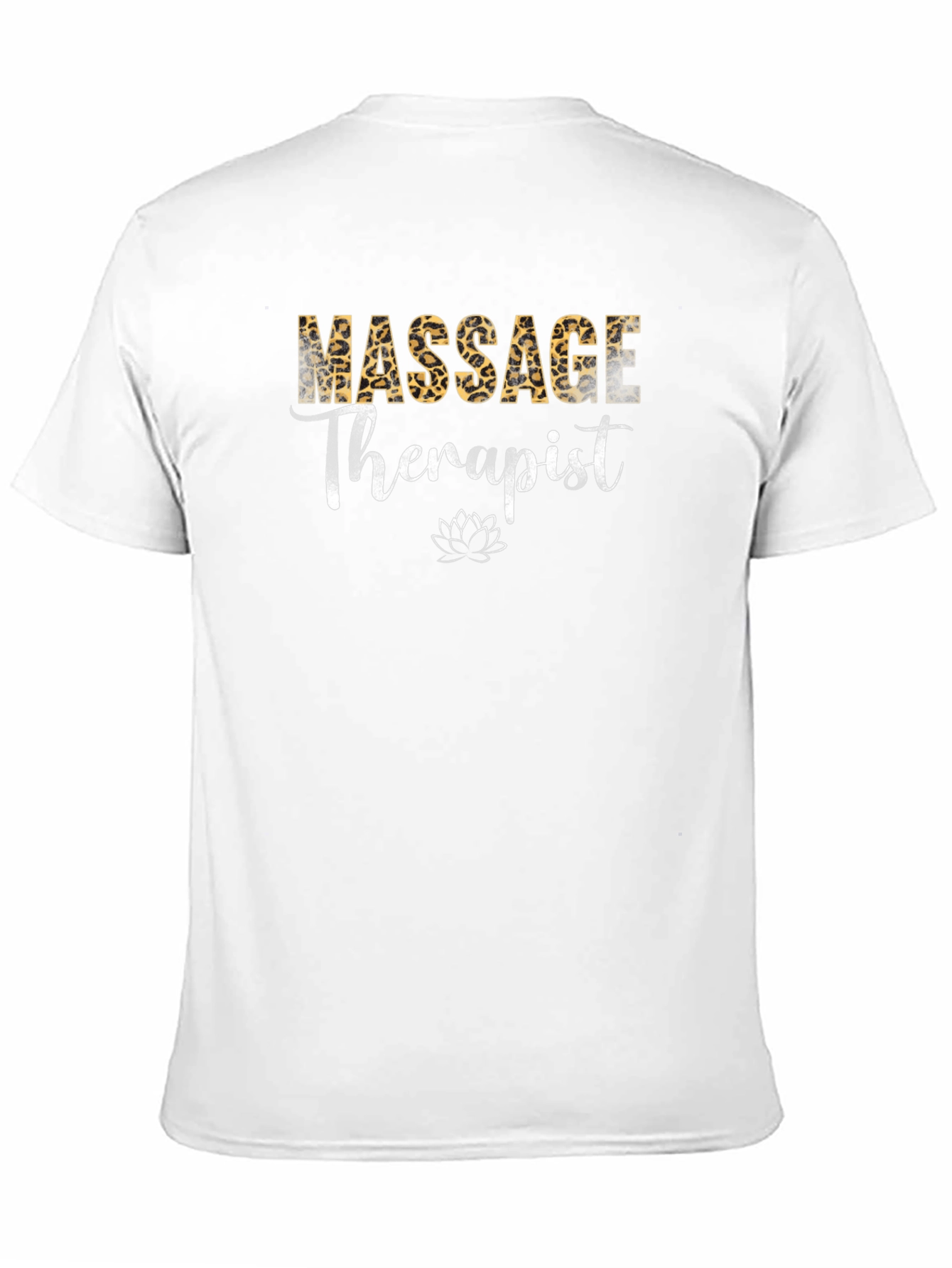 Massage Therapist Leopard Print Graphic T-Shirt