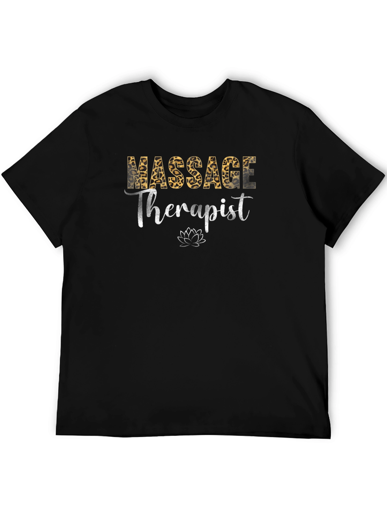 Massage Therapist Leopard Print Graphic T-Shirt