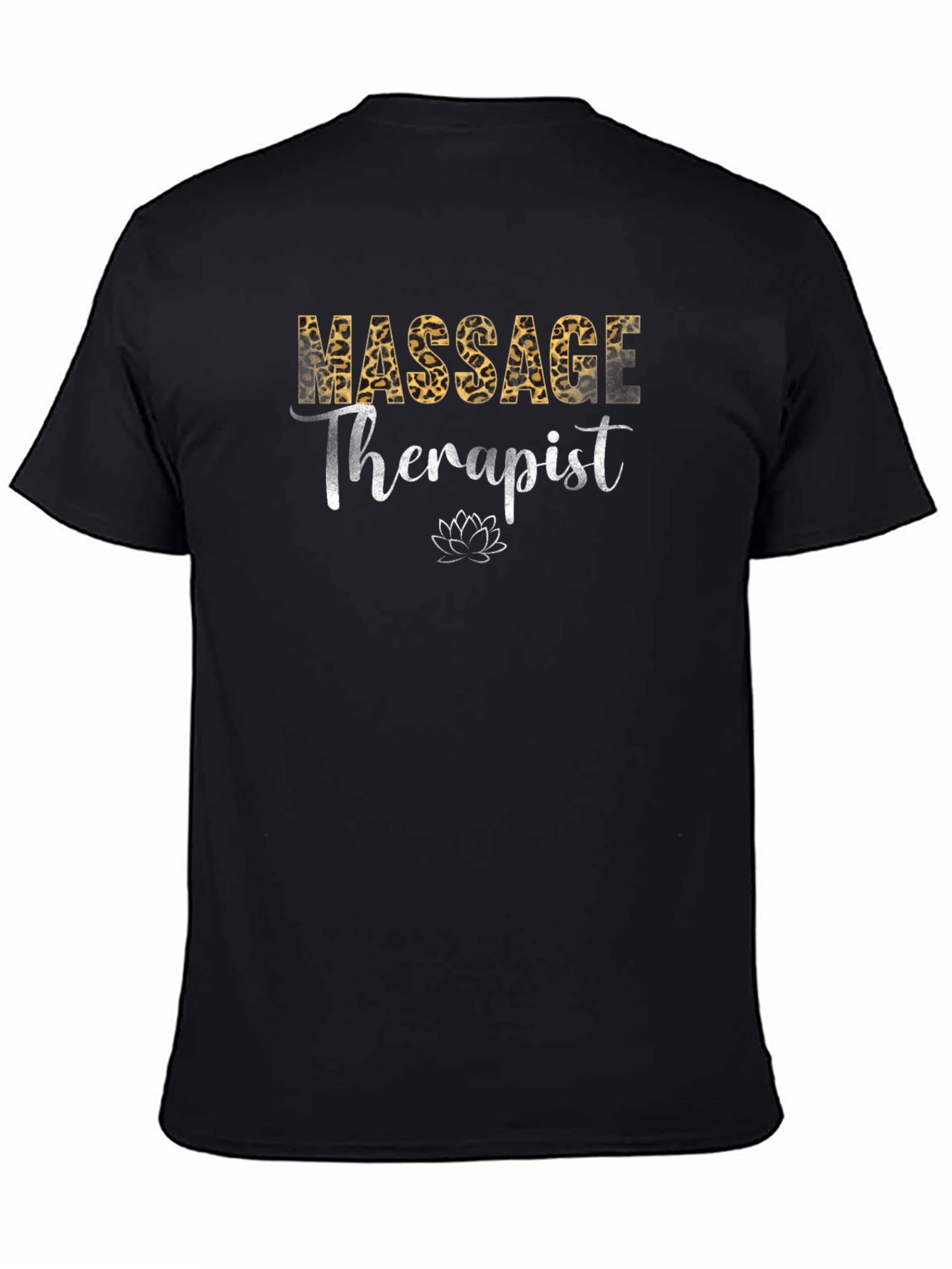 Massage Therapist Leopard Print Graphic T-Shirt