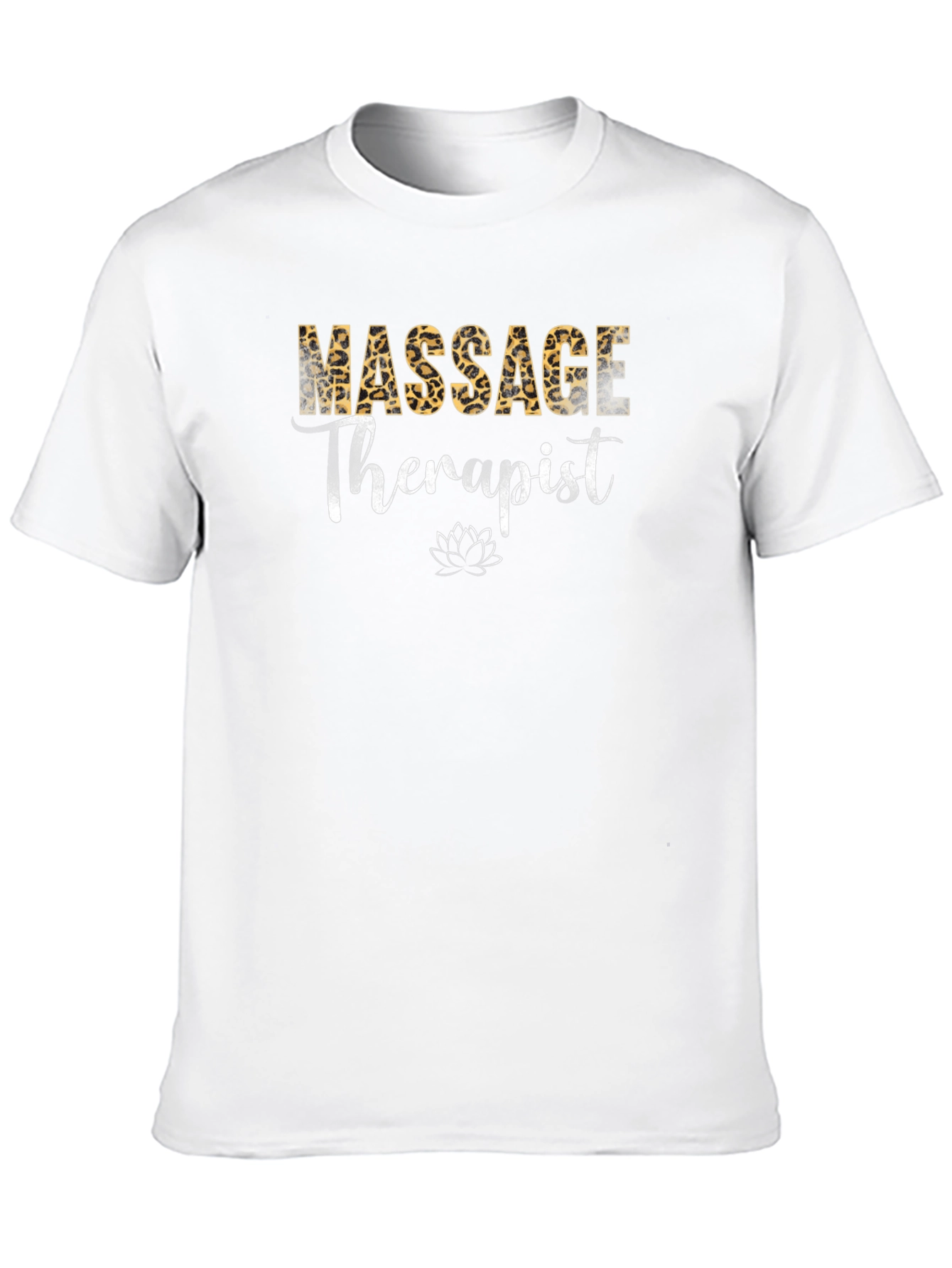 Massage Therapist Leopard Print Graphic T-Shirt