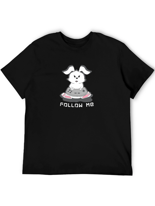 Gamer Bunny Black T-Shirt - Follow Me!