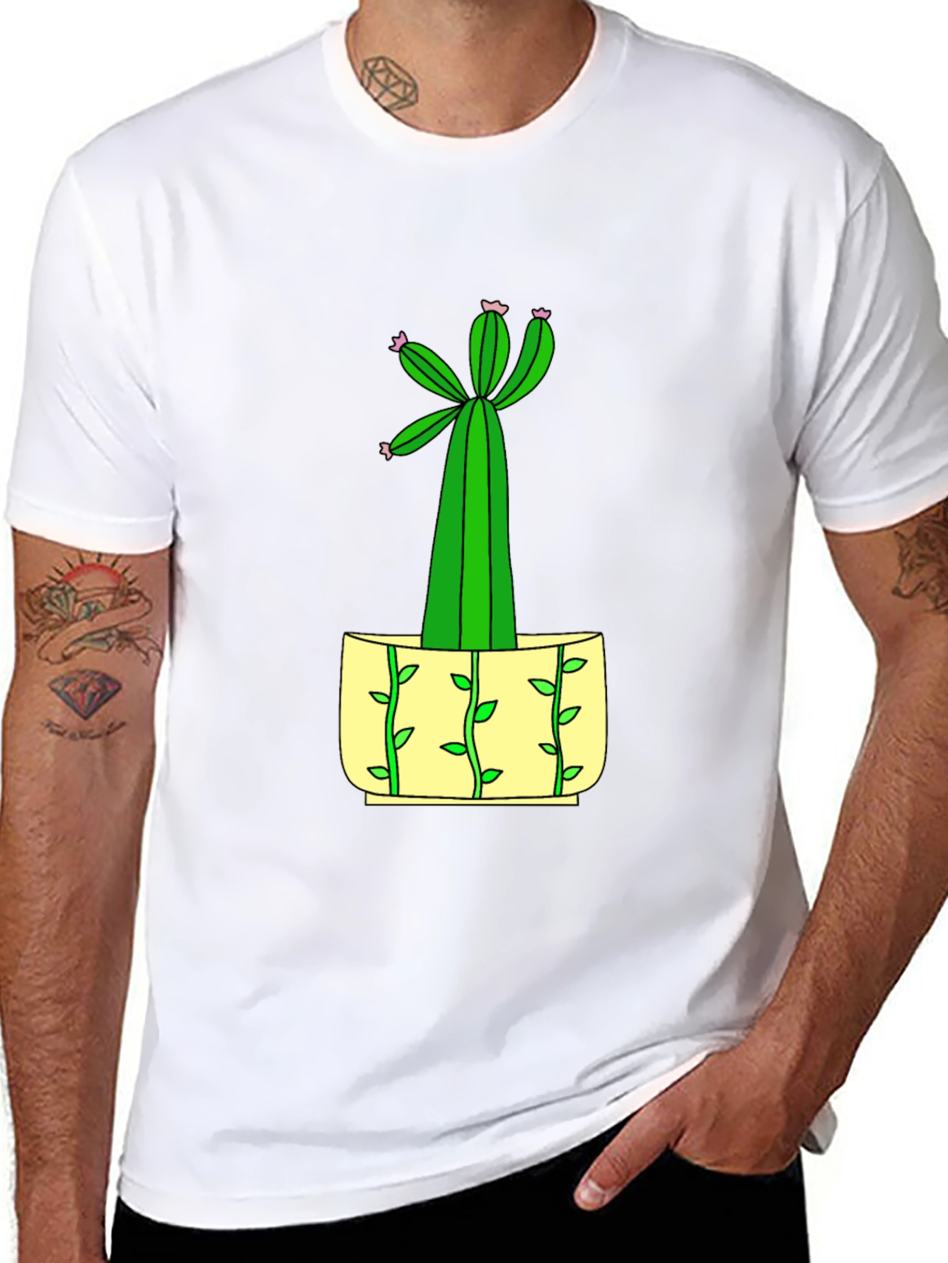 Cactus Graphic Tee - Unique Plant Lover Gift