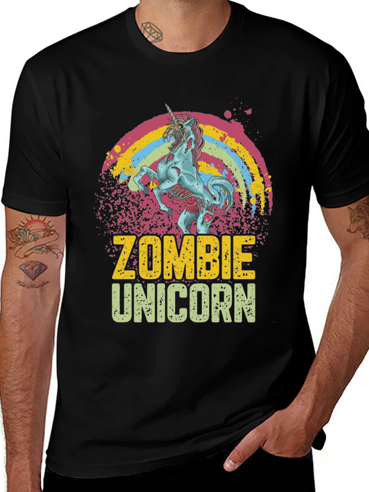 Zombie Unicorn T-Shirt - Rainbow Undead Graphic Tee