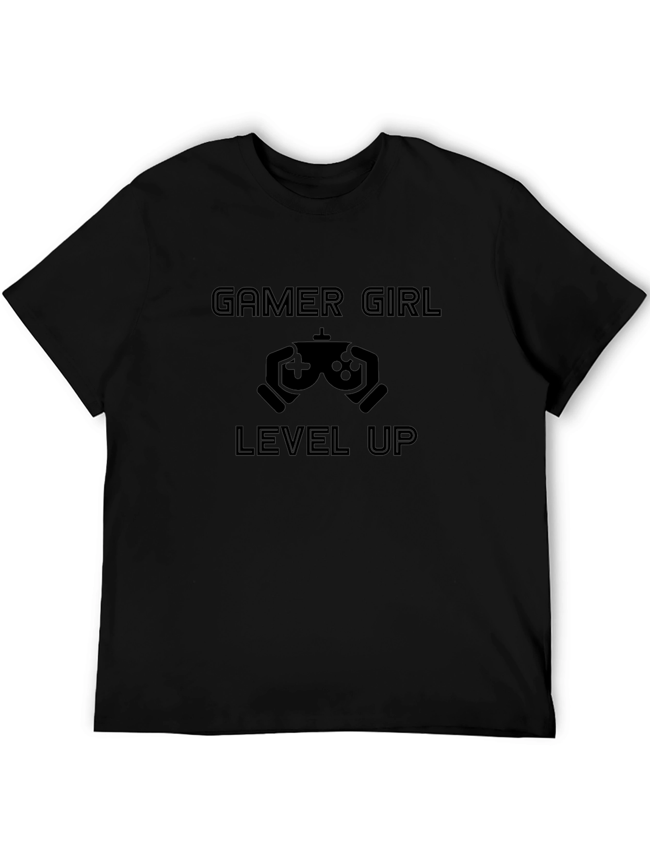 Gamer Girl Level Up Black T-Shirt