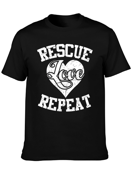 Rescue Love Repeat Graphic Tee - Soft Cotton Blend