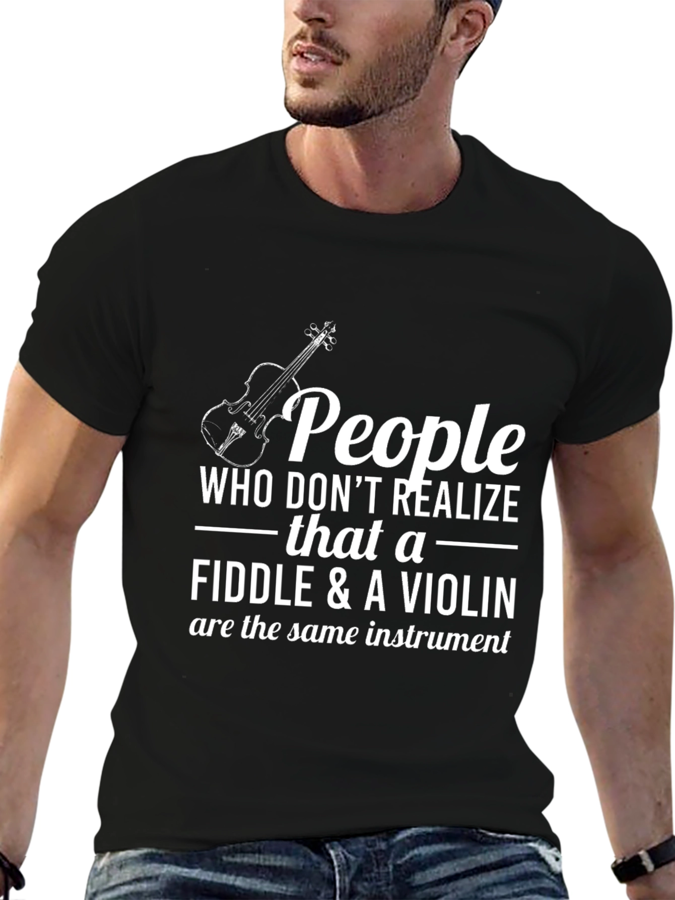 Fiddle & Violin T-Shirt: Musical Humor Tee