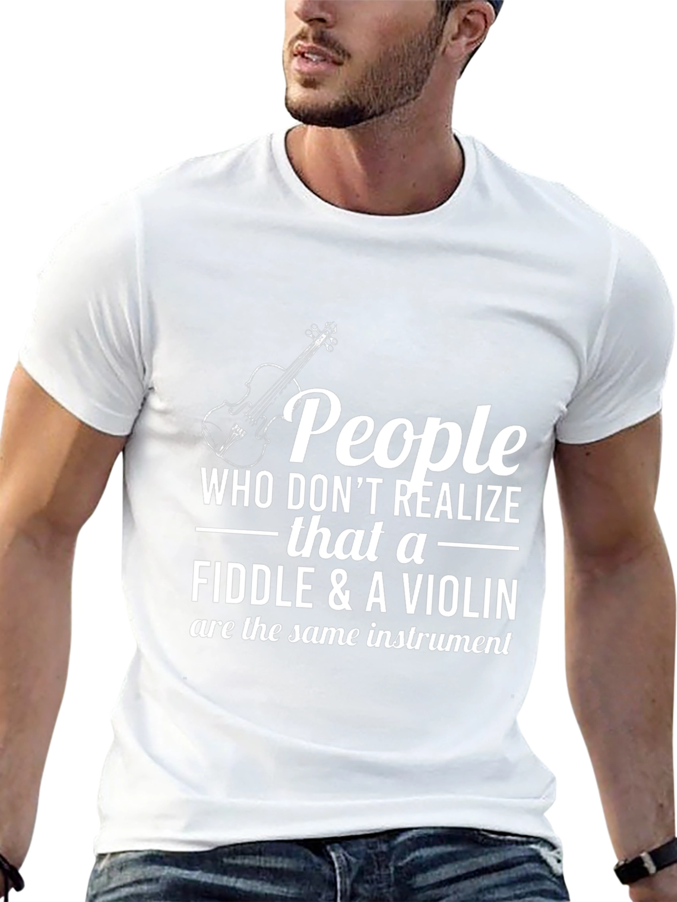 Fiddle & Violin T-Shirt: Musical Humor Tee