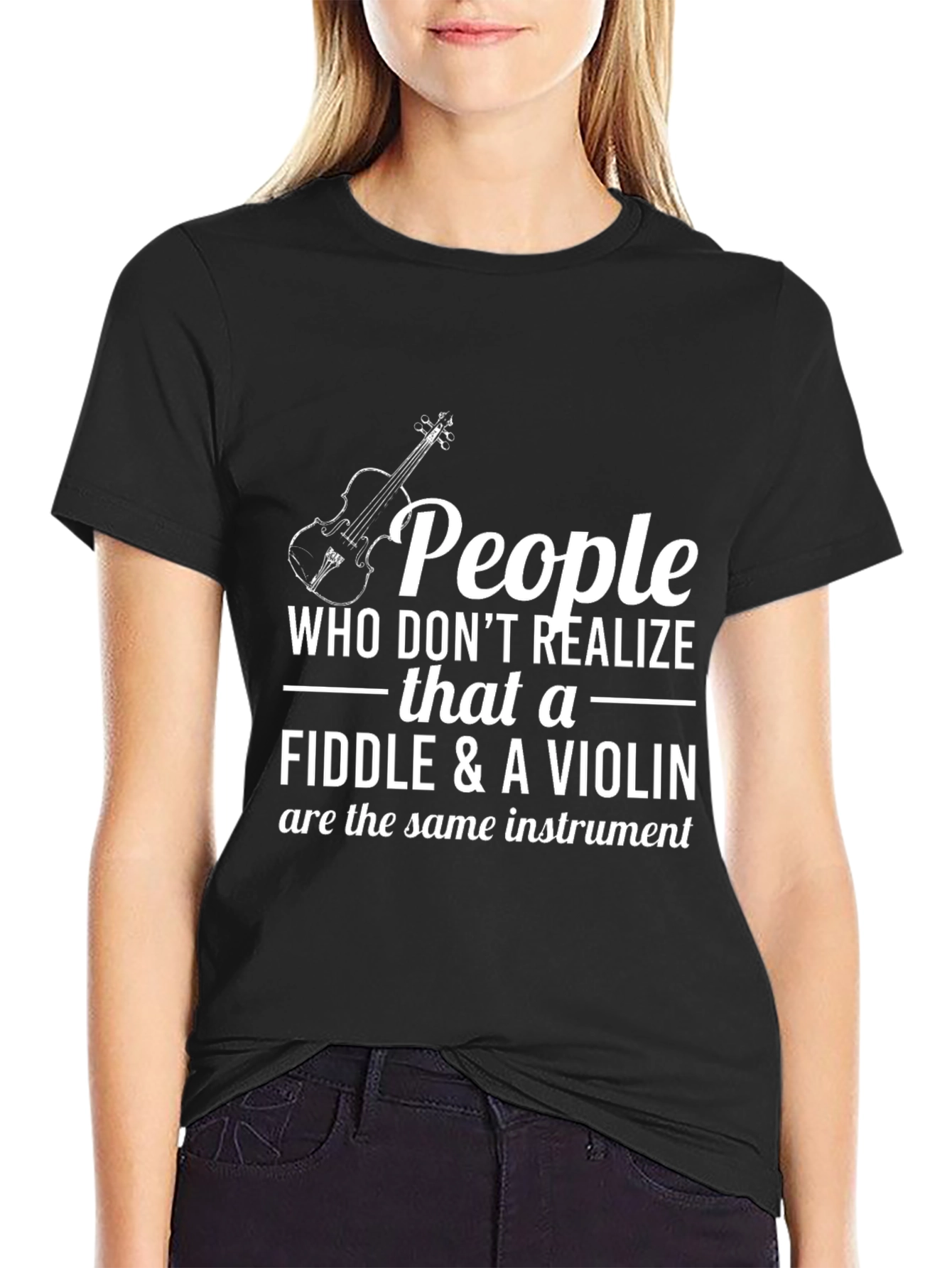 Fiddle & Violin T-Shirt: Musical Humor Tee