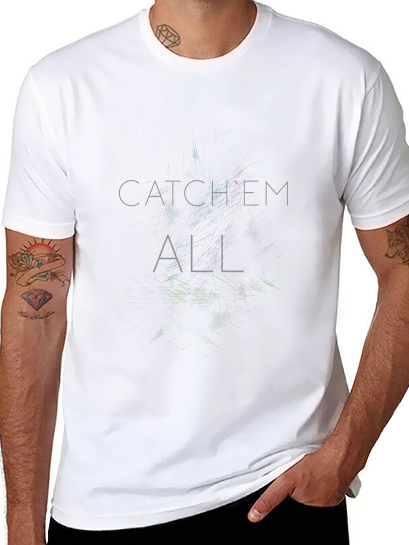 Catch Em All Graphic Black T-Shirt