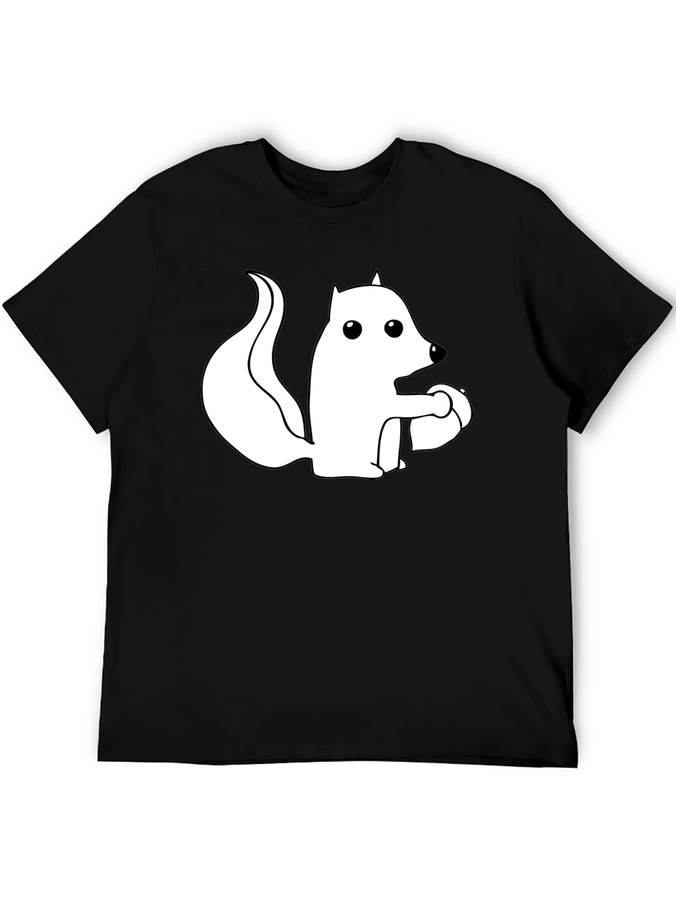 Squirrel Graphic Tee - Black Cotton Blend