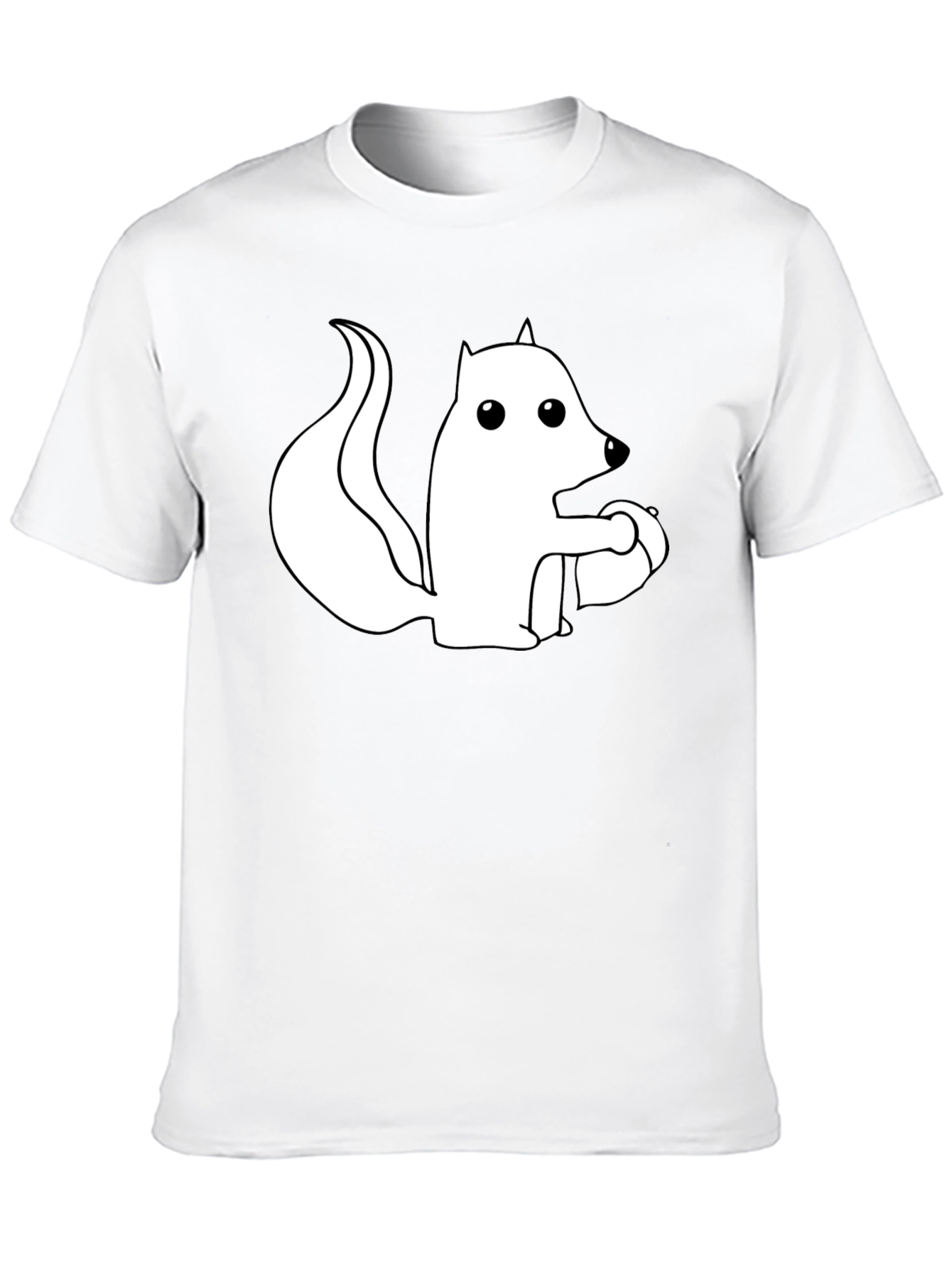 Squirrel Graphic Tee - Black Cotton Blend