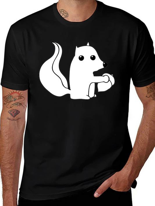 Squirrel Graphic Tee - Black Cotton Blend
