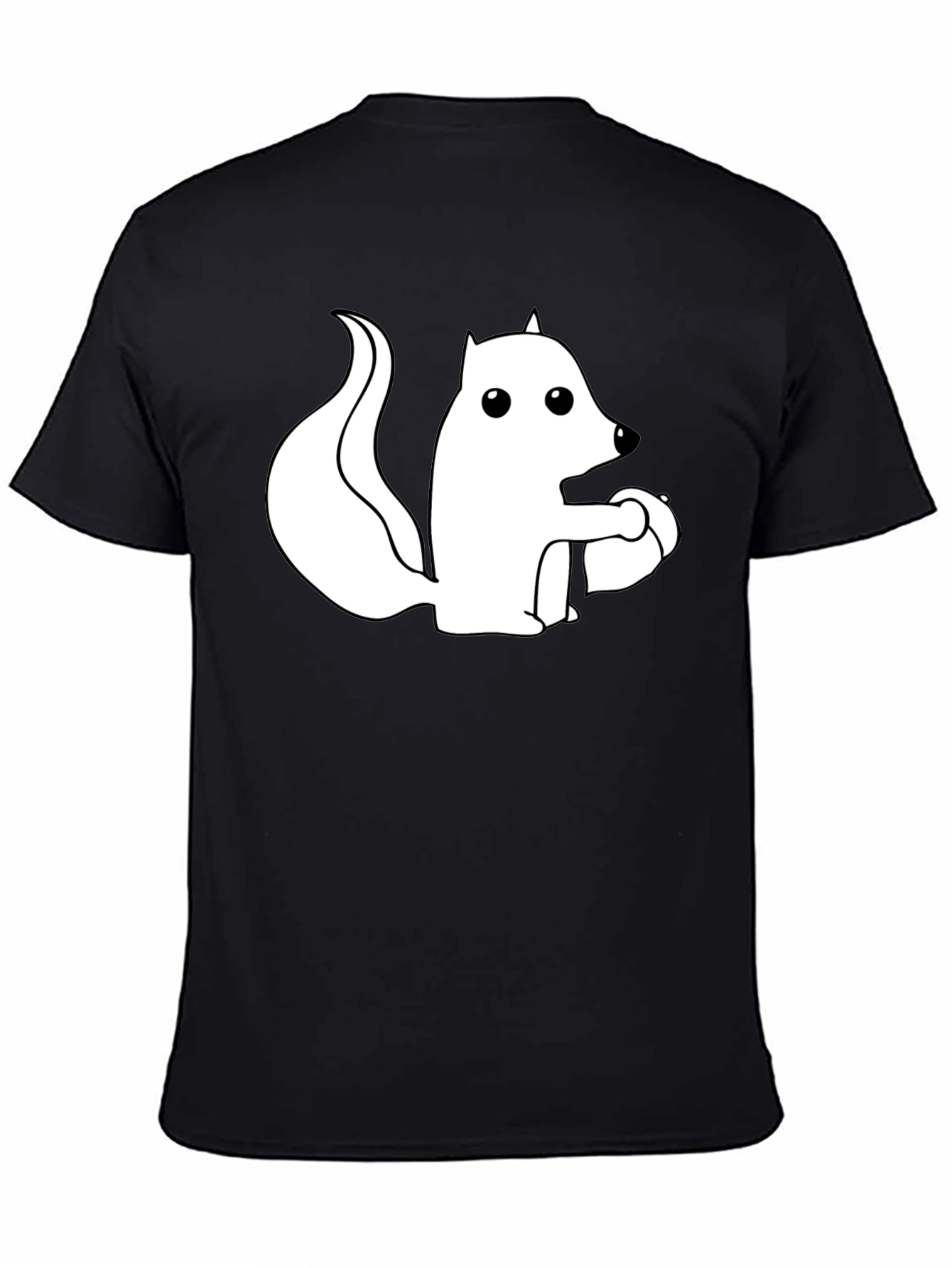 Squirrel Graphic Tee - Black Cotton Blend