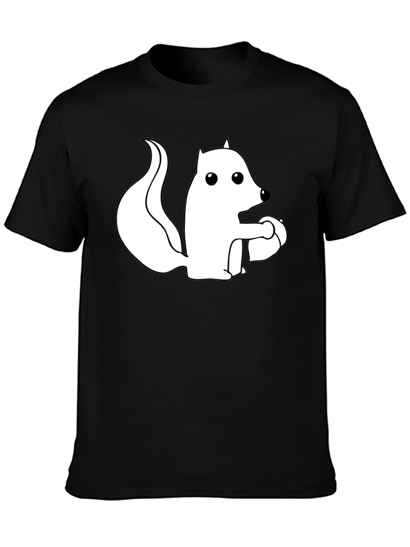 Squirrel Graphic Tee - Black Cotton Blend