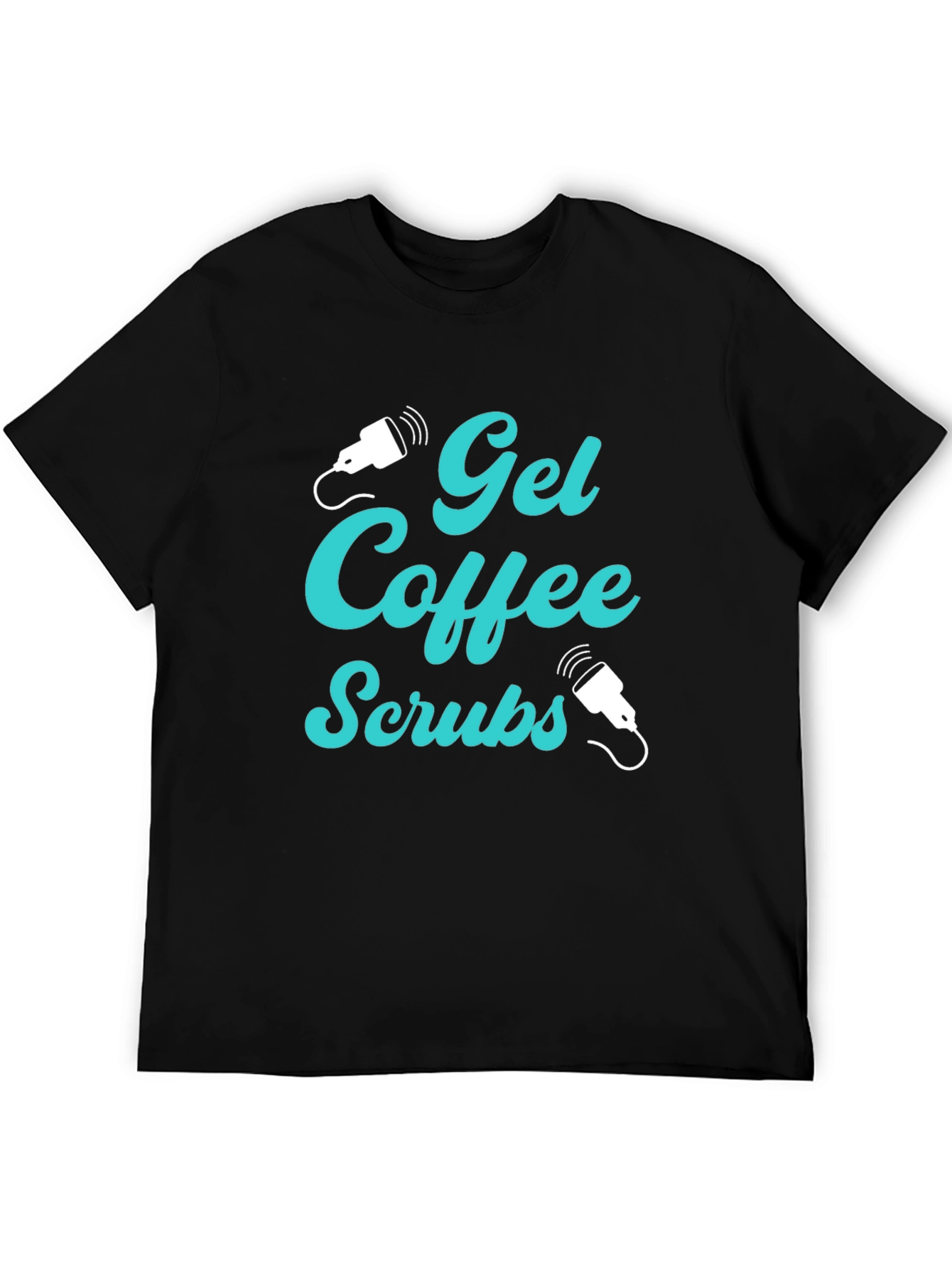 Gel Coffee Scrubs Black Graphic T-Shirt