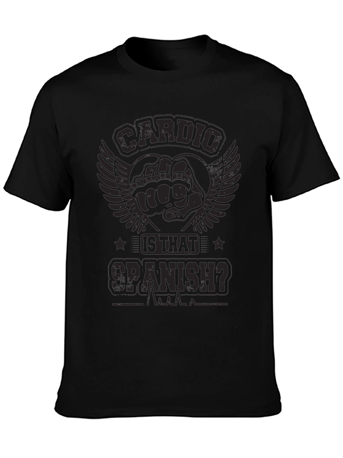 Cardio Is That Spanish? T-Shirt Funny Gym Workout
