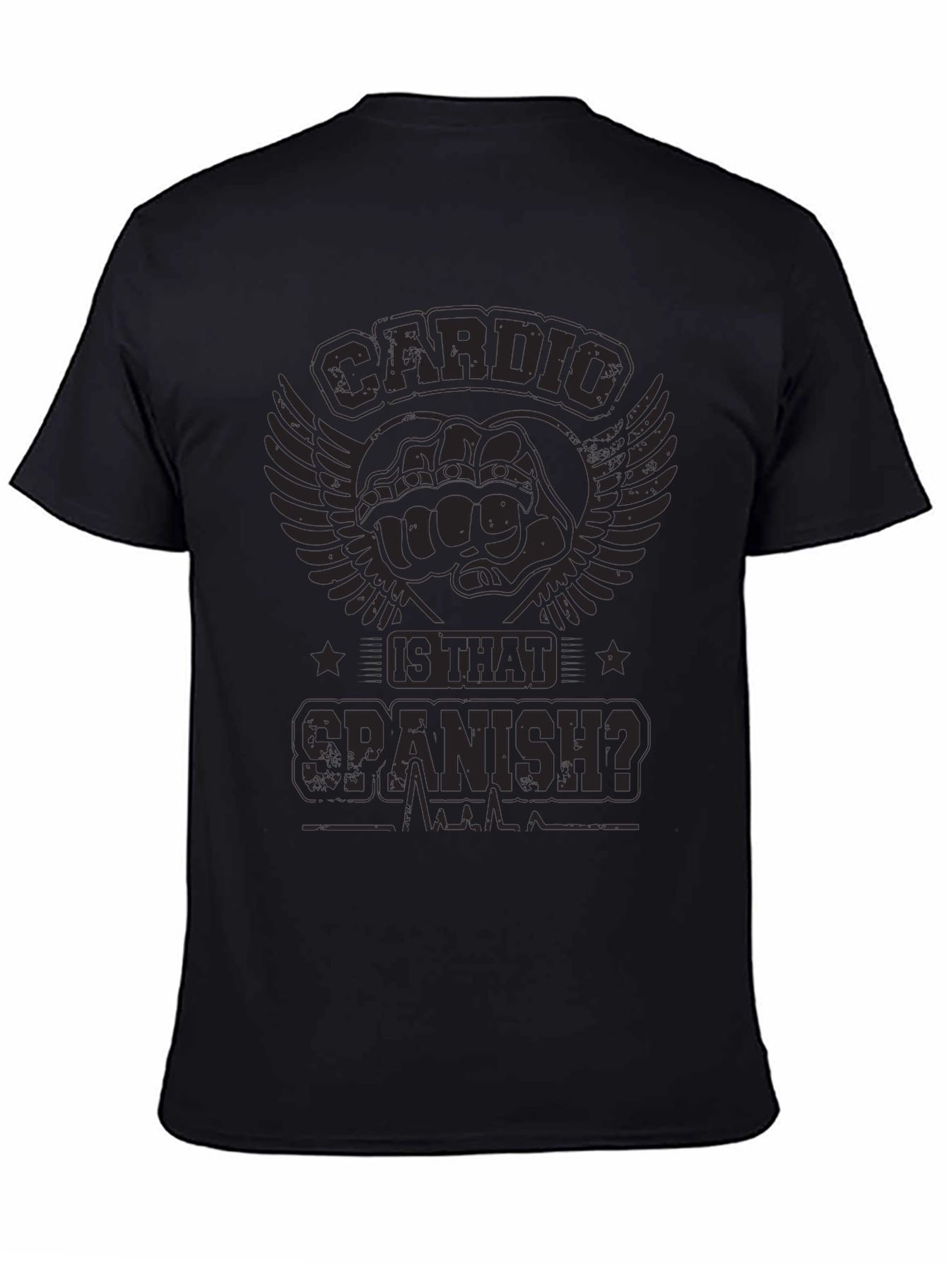 Cardio Is That Spanish? T-Shirt Funny Gym Workout
