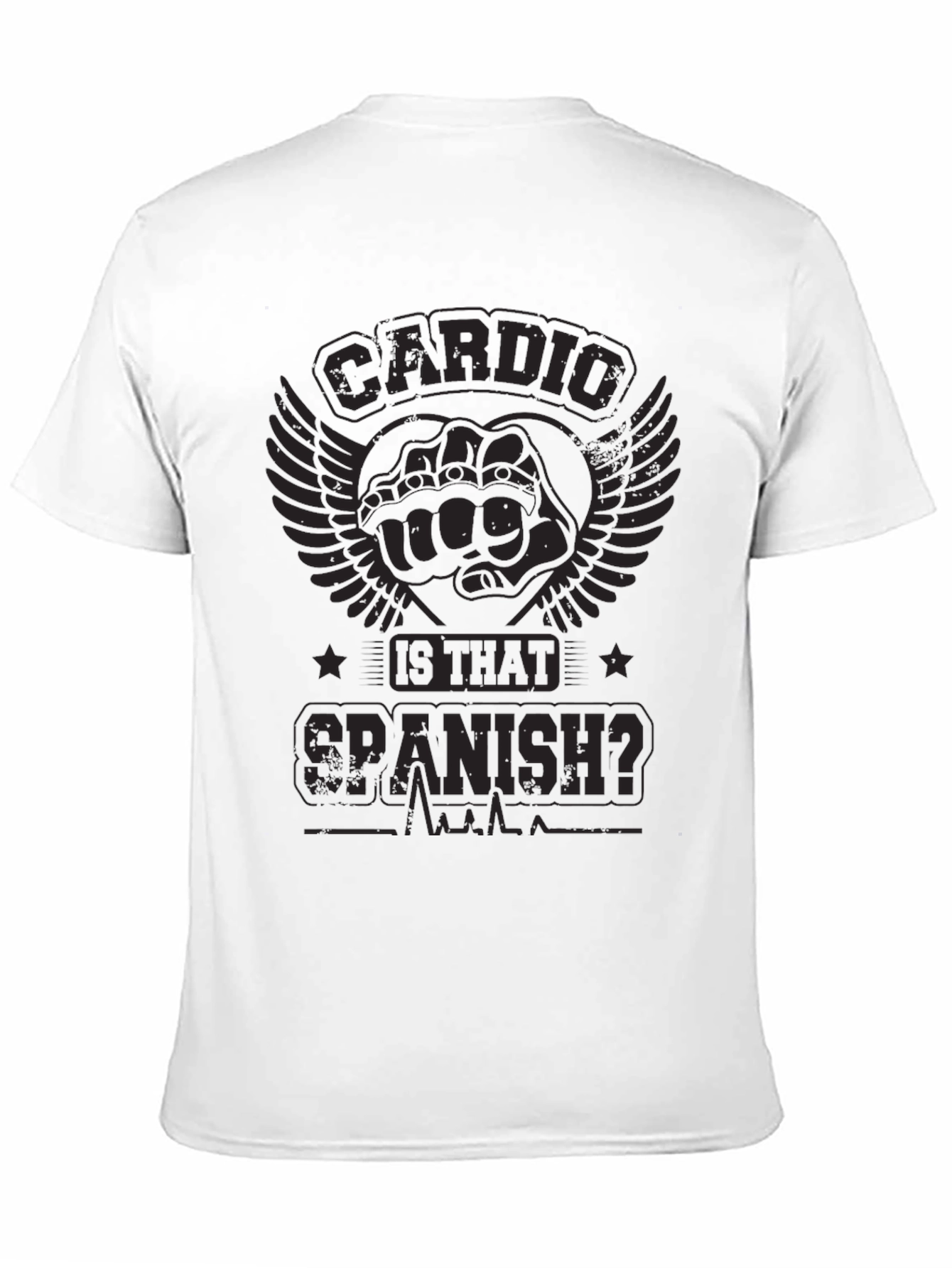 Cardio Is That Spanish? T-Shirt Funny Gym Workout